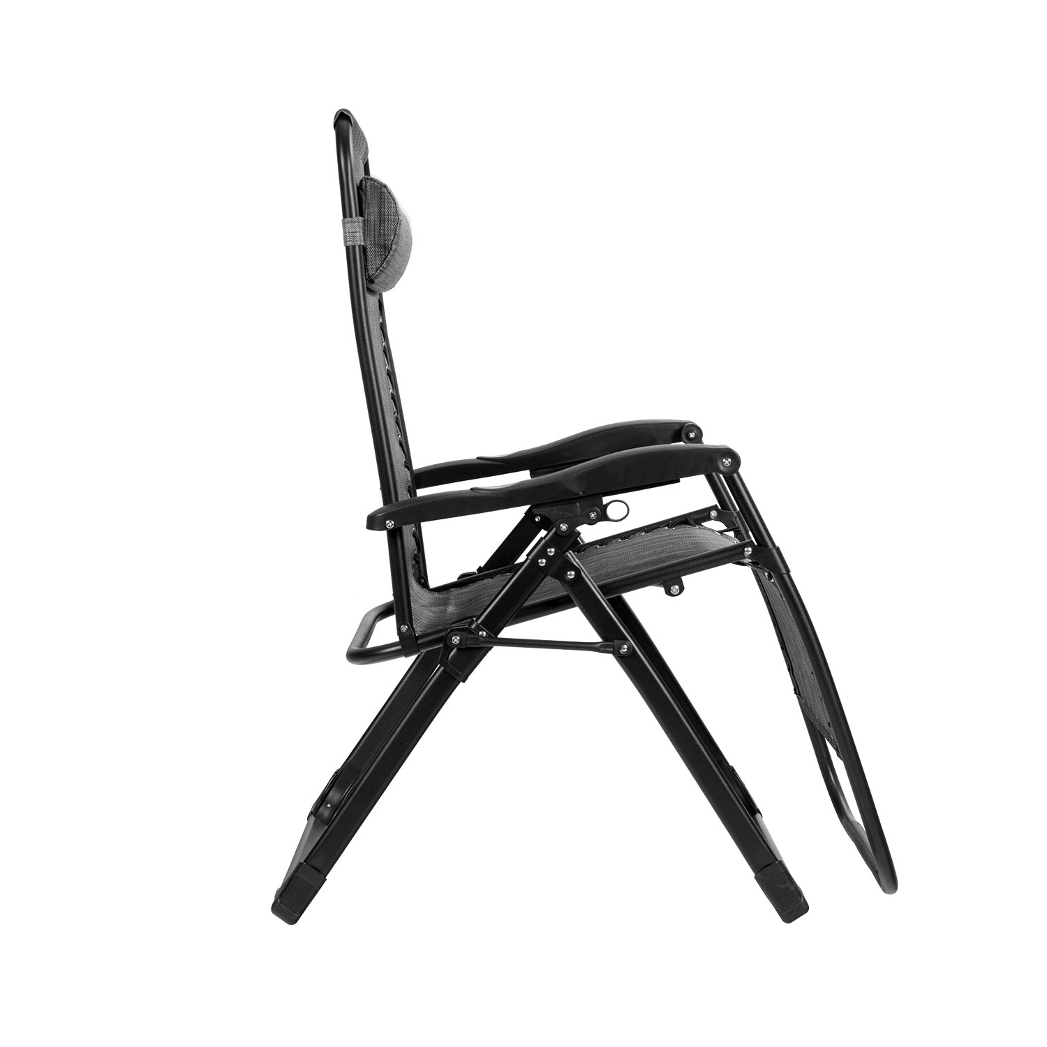 Gymax Folding Zero weighted Lounge Chair Recliner w/ Cup Holder Tray Pillow