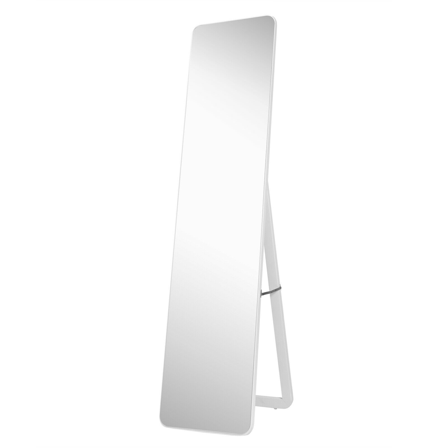 Gymax Full Length Floor Mirror Frameless Wall Mounted Mirror Bedroom Bathroom White