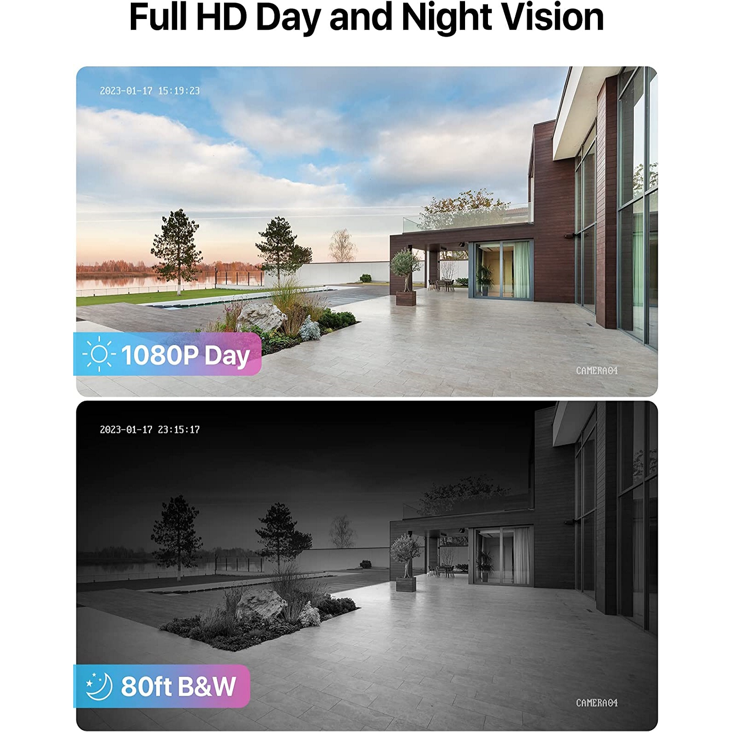 ZOSI H.265+ 8CH 5MP Lite DVR Home Surveillance System with 1TB HDD, 8pcs 1080p Wired IP66 Outdoor Security Cameras, 80ft Night Vision, AI Human