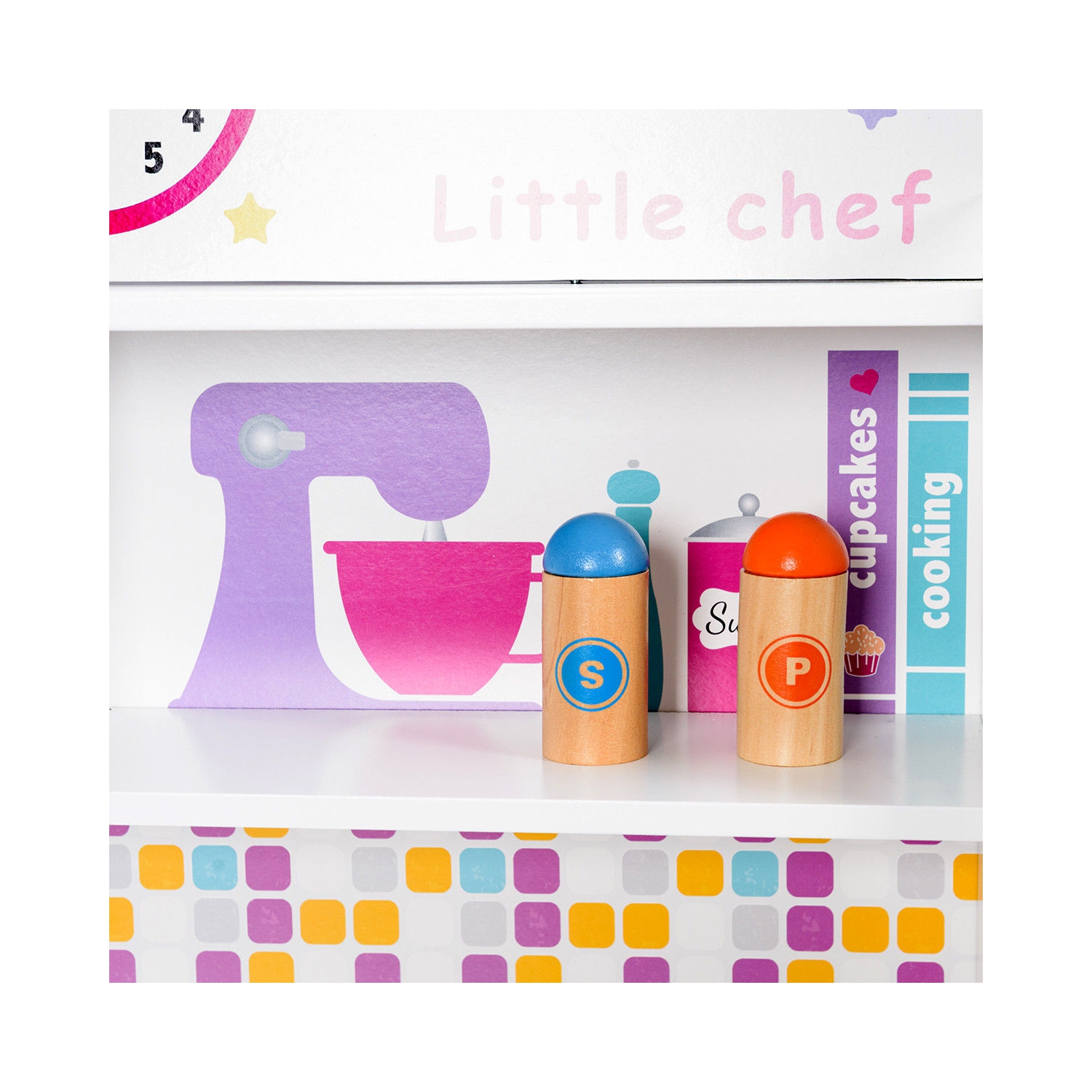 Gymax Kids Wooden Pretend Cooking Playset Cookware Play Set Kitchen Toys Toddler Gift