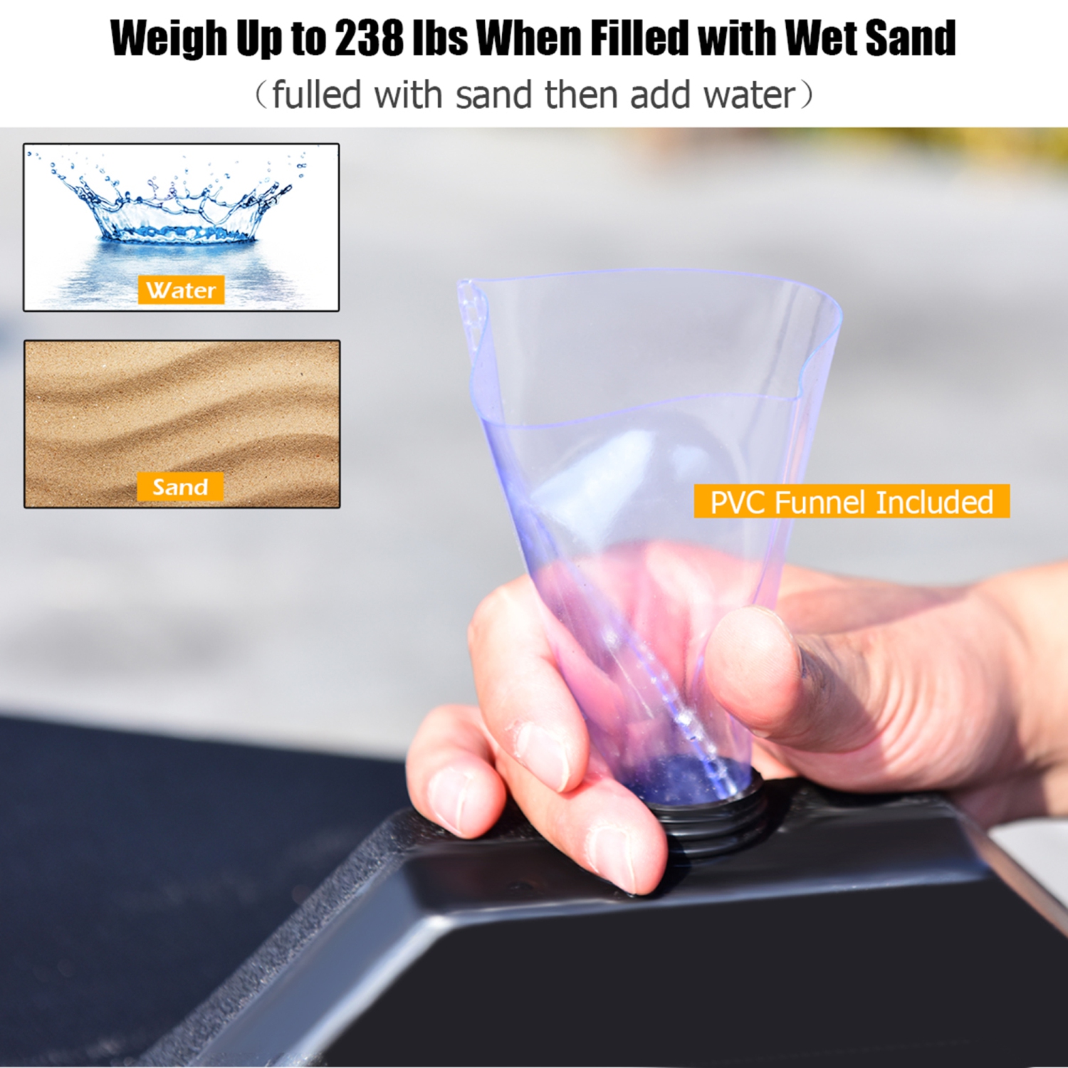 Gymax 11Ft Patio Offset Hanging Cantilever Umbrella 360° Tilt w/ Base