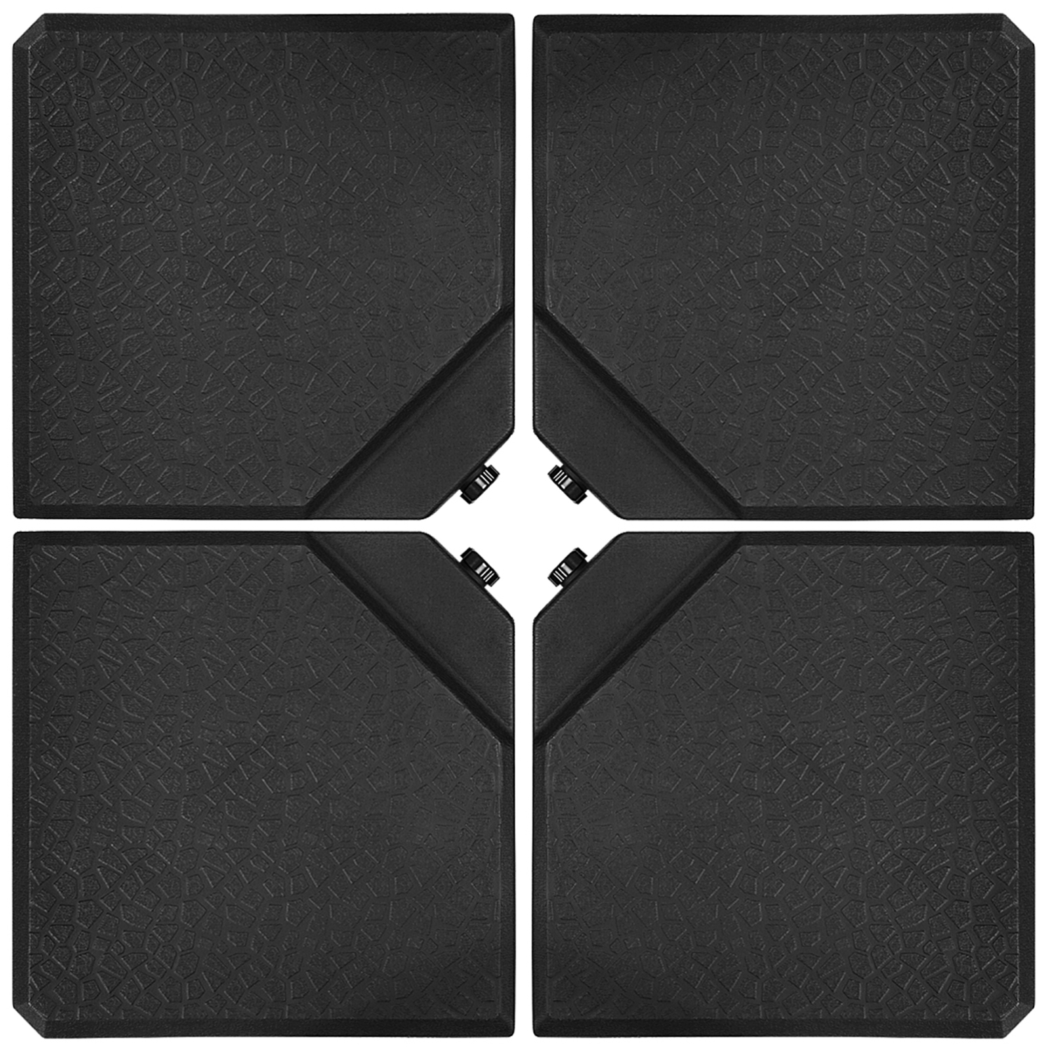 Gymax 11Ft Patio Offset Hanging Cantilever Umbrella 360° Tilt w/ Base