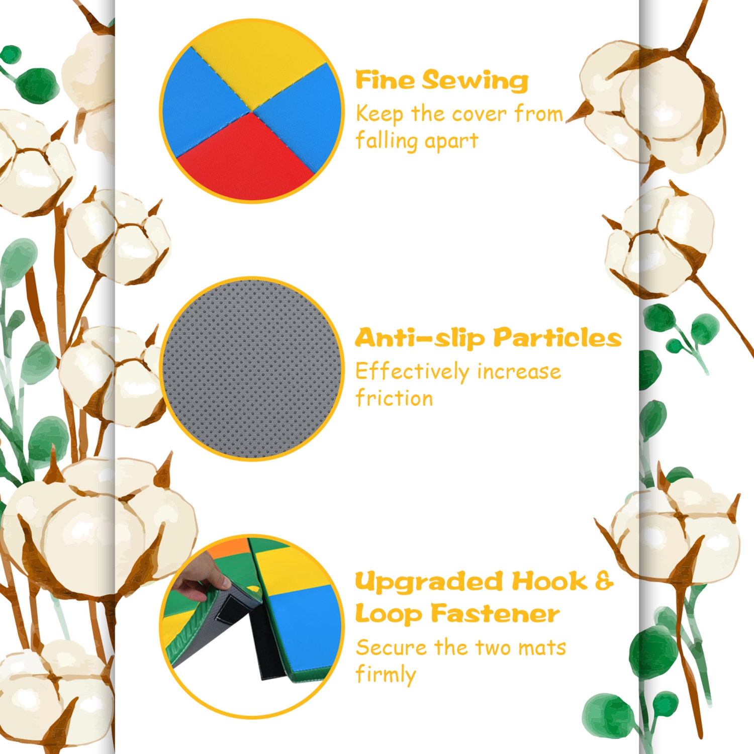 Gymax 58'' Toddler Foam Play Mat Baby Folding Activity Floor Mat Home School Daycare