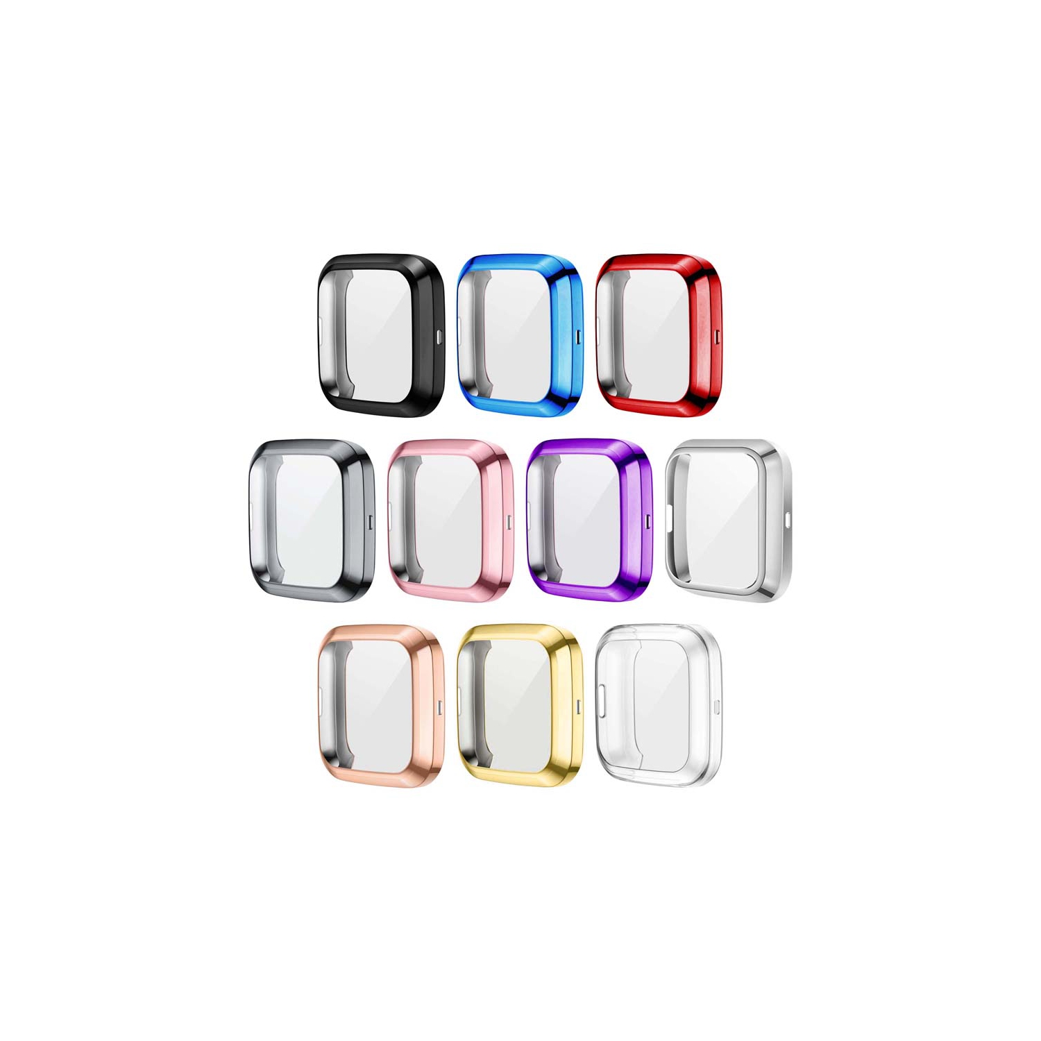 Étui protecteur en TPUR de StrapsCo pour Versa 2 de Fitbit - Noir