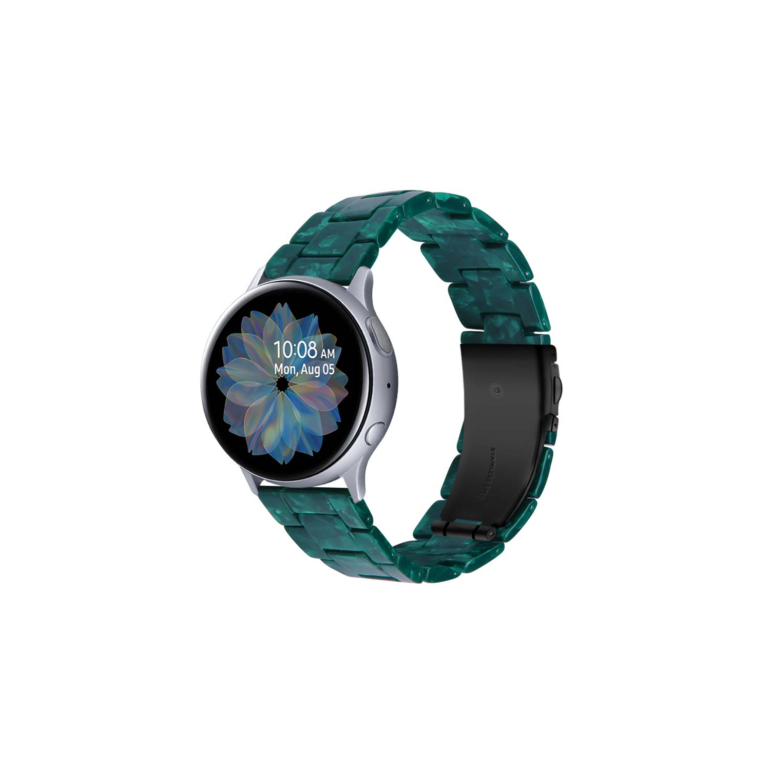 StrapsCo Marble Resin Watch Band Strap for Samsung Galaxy Watch / Active / Gear - 22mm - Green
