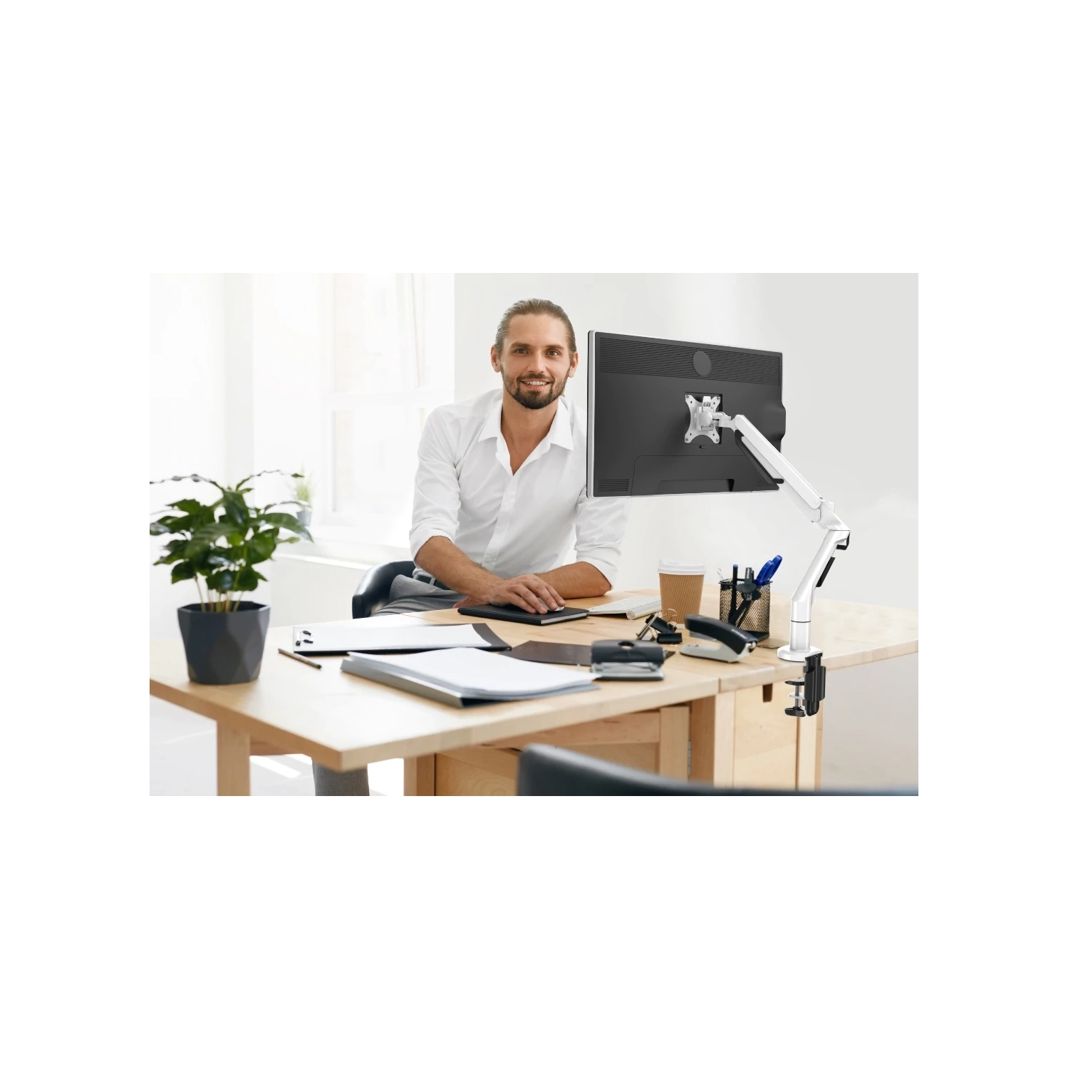 EFFYYK – bras d'écran simple en aluminium aéronautique