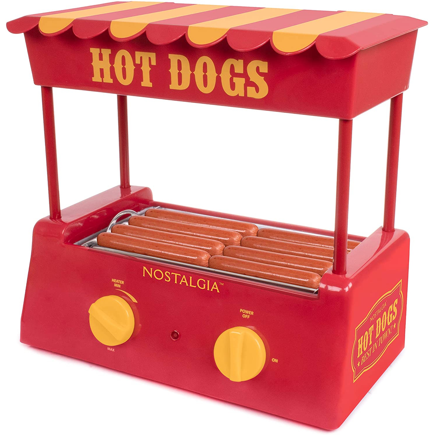 Hot Dog Roller Bun Warmer Adjustable Nostalgia Heat Machine Cooker Grill .. NEW 