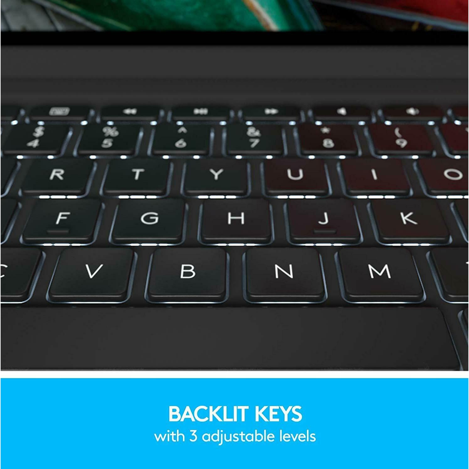 Refurbished - Logitech Slim Folio Pro Case Backlit Bluetooth Keyboard iPad Pro 11" (1st Generation) 920-009154