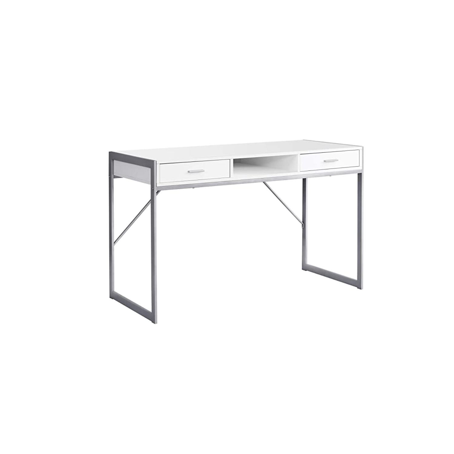 Specialties Computer DESK-48 L/White/Silver Metal