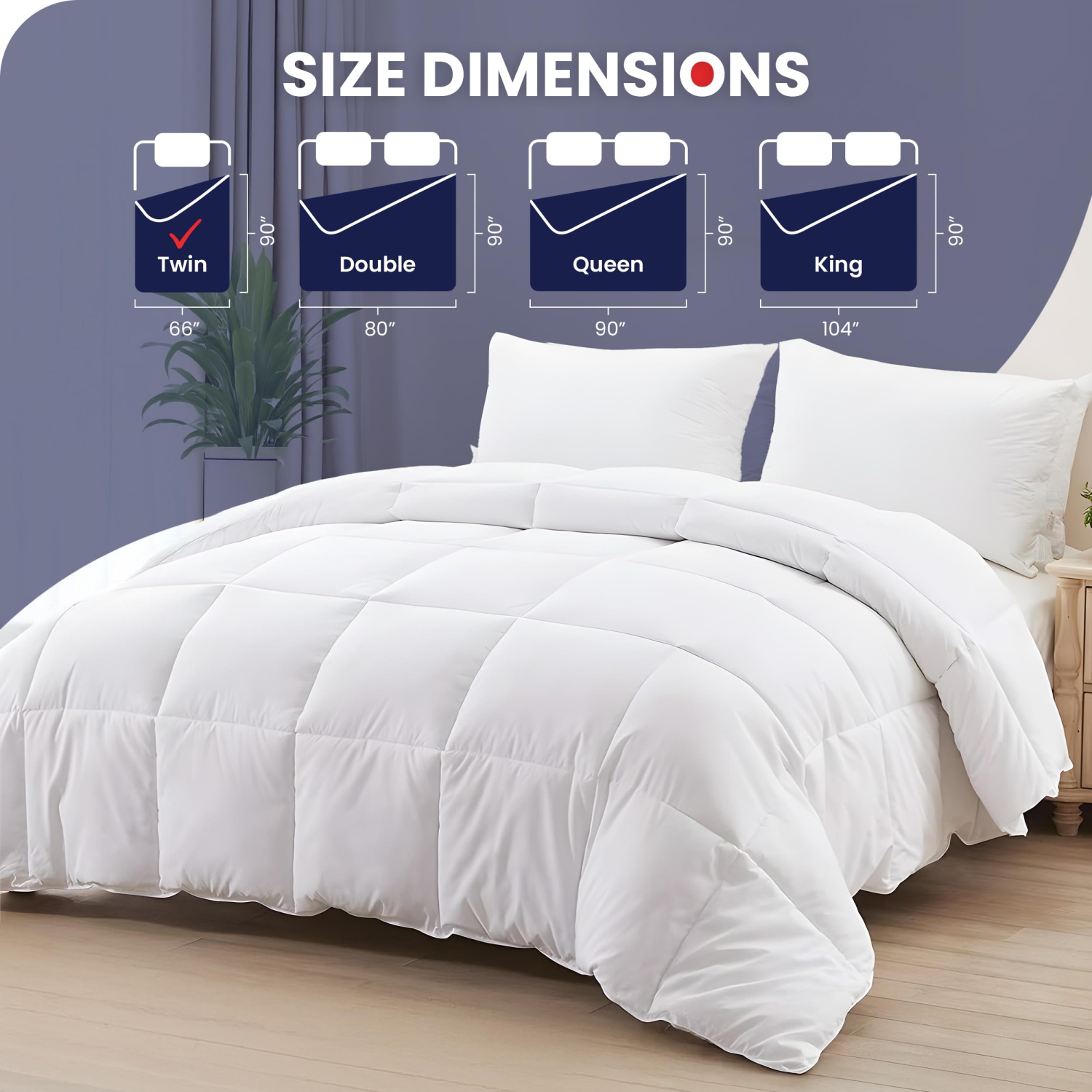 Housse de douillette en microfibre de lin canadien, 66 x 90&nbsp;po, légère et perméable à l'air, cousue à carreaux, douce et confortable, lavable