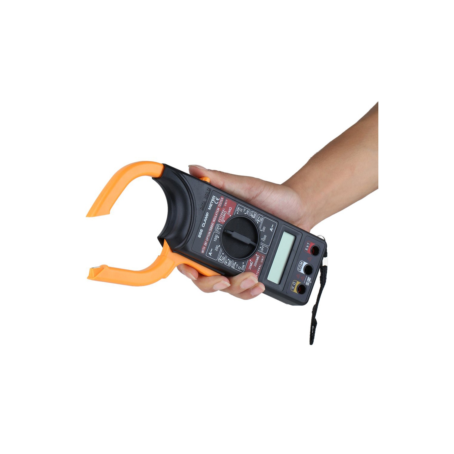 Pince multimètre numérique indiquée pour mesurer le courant électrique à l'aide de deux griffes - axGear