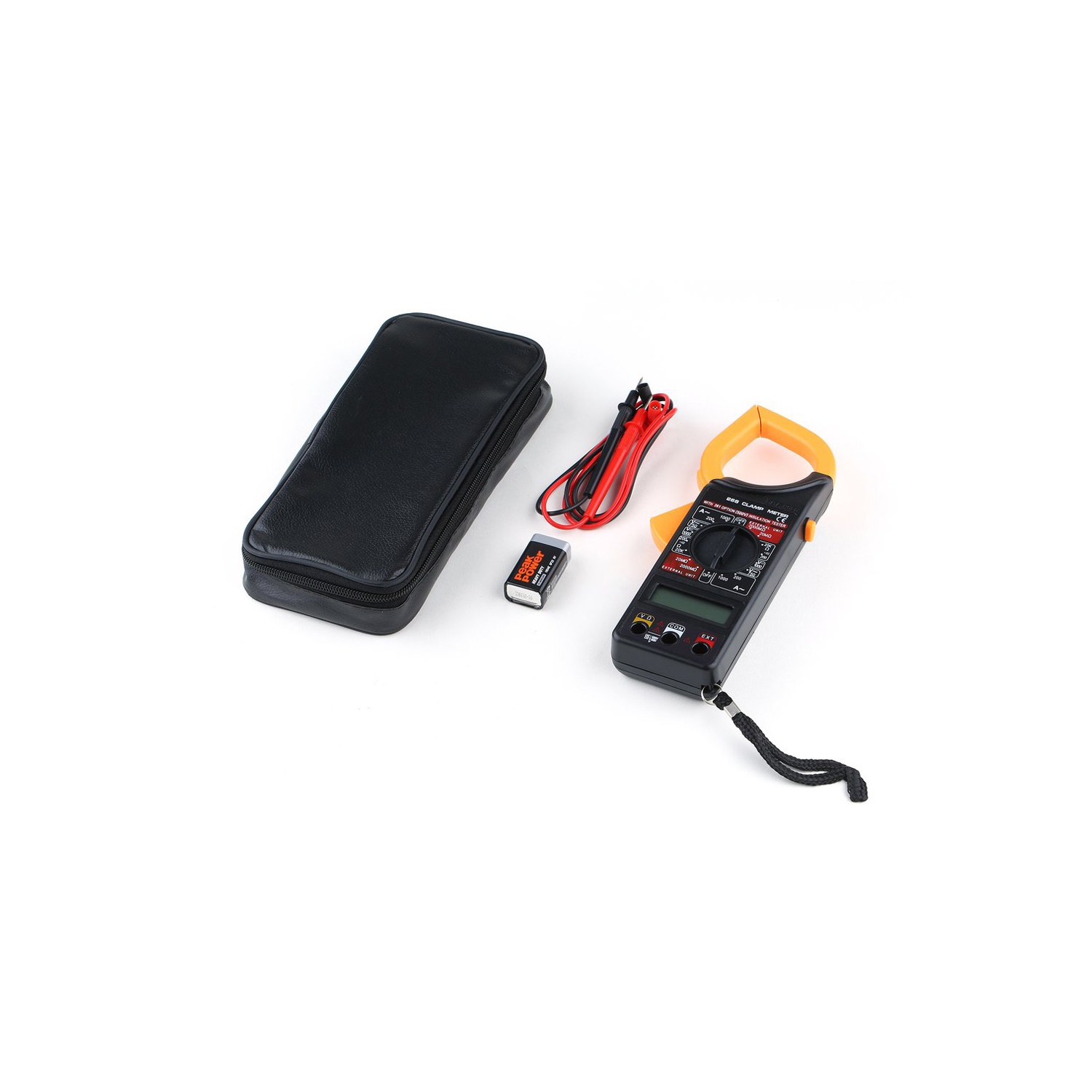 Pince multimètre numérique indiquée pour mesurer le courant électrique à l'aide de deux griffes - axGear