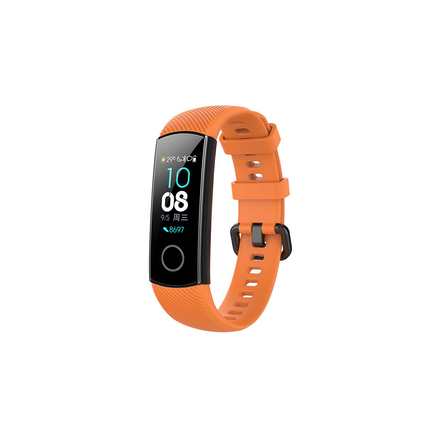 StrapsCo Silicone Rubber Watch Band Strap for Huawei Honor Band 4 - Orange