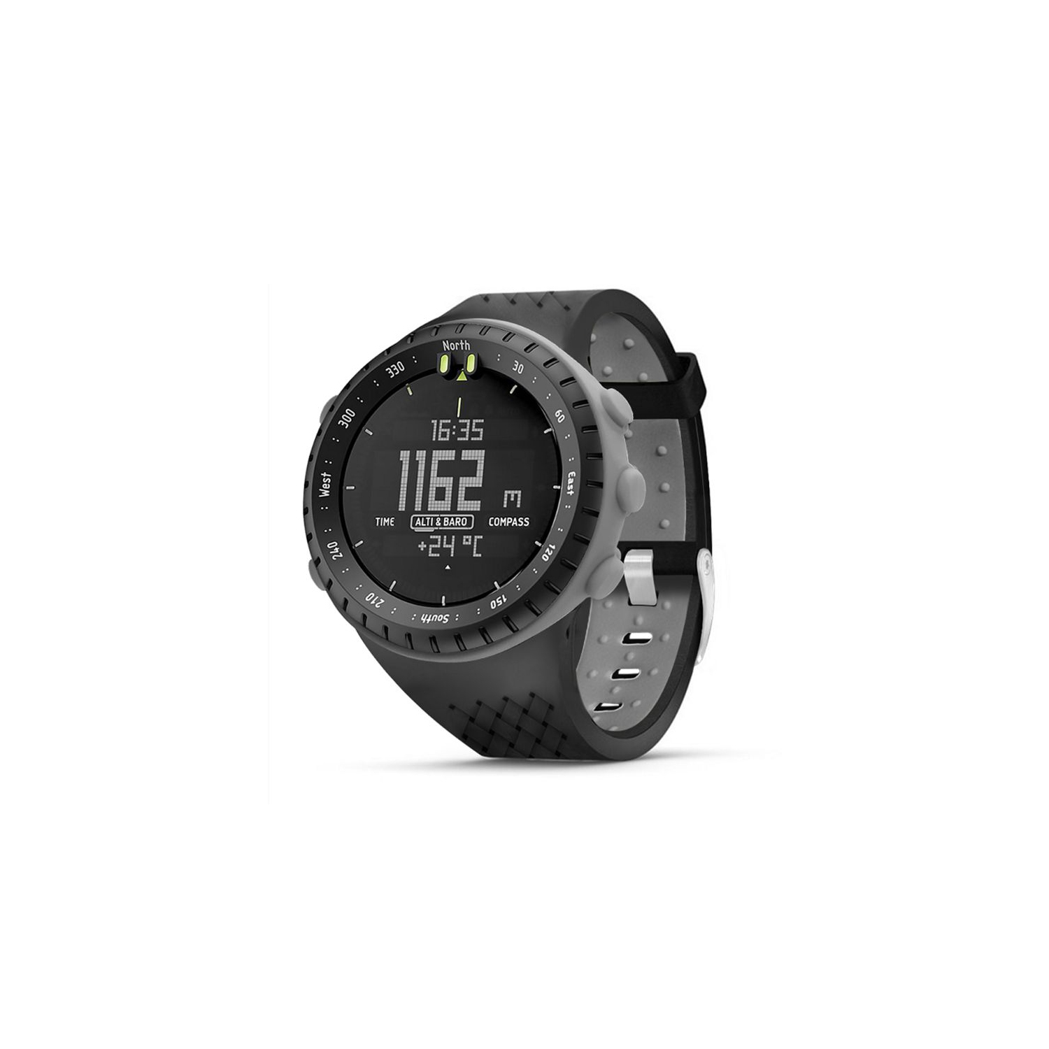 StrapsCo Silicone Rubber Watch Band Strap with Case for Suunto Core - Grey