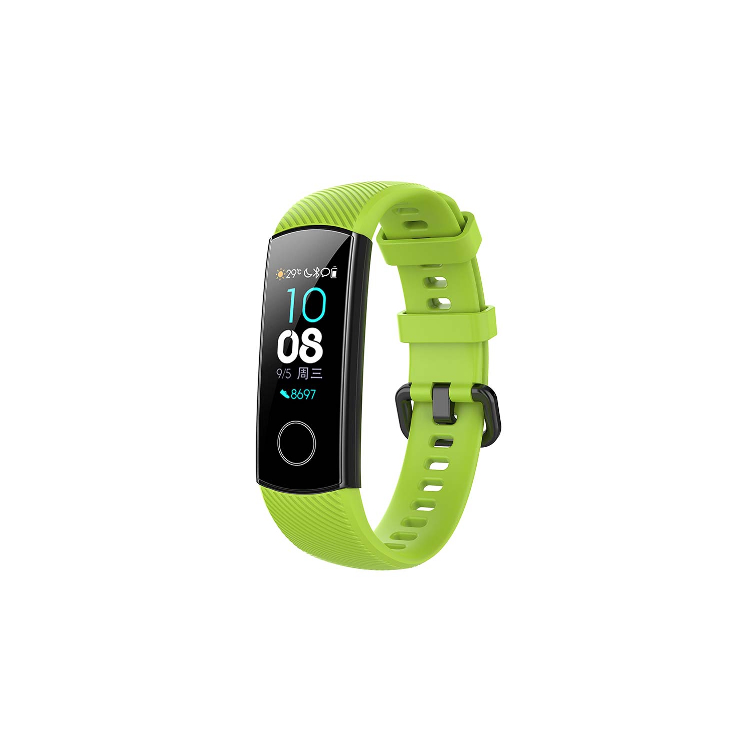 StrapsCo Silicone Rubber Watch Band Strap for Huawei Honor Band 4 - Lime Green
