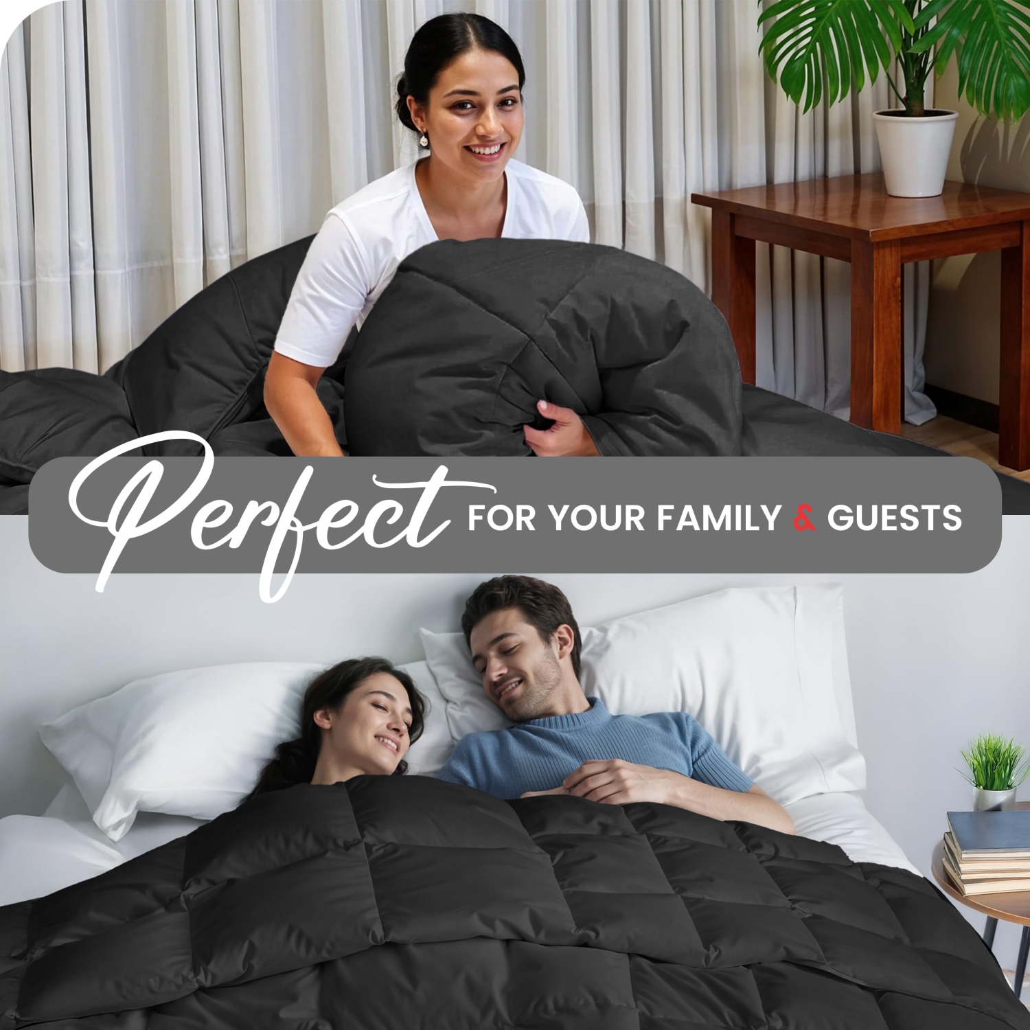 Canadian Linen Microfiber Comforter 60"x90" Box Stitched Cozy Warm Fluffy Luxury Hotel Down Alternative Hypoallergenic Breathable Duvet Set Grey, Twin