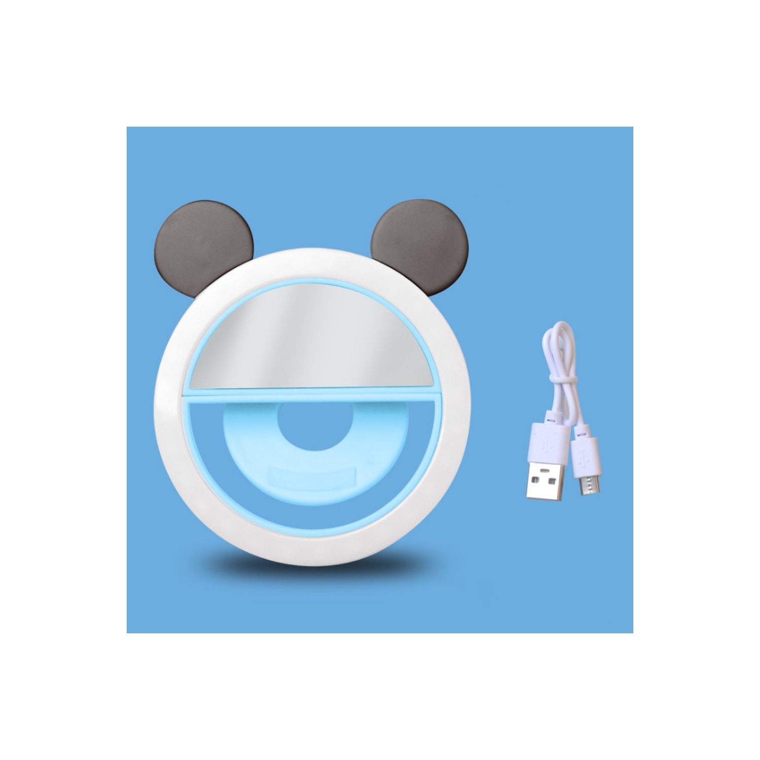 Miroirs de maquillage portatifs Selfie Ring LED Circle Clip-on Fill Light - axGear