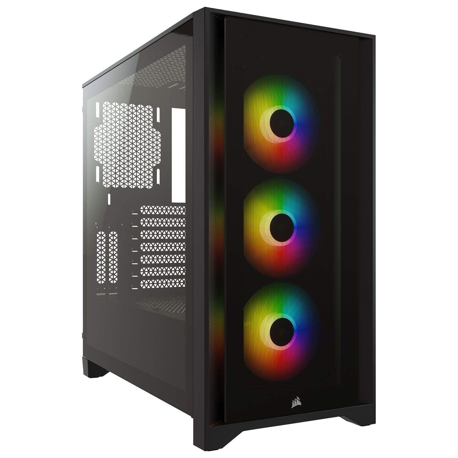 Corsair iCUE 4000X RGB Mid-Tower ATX Computer Case - Black
