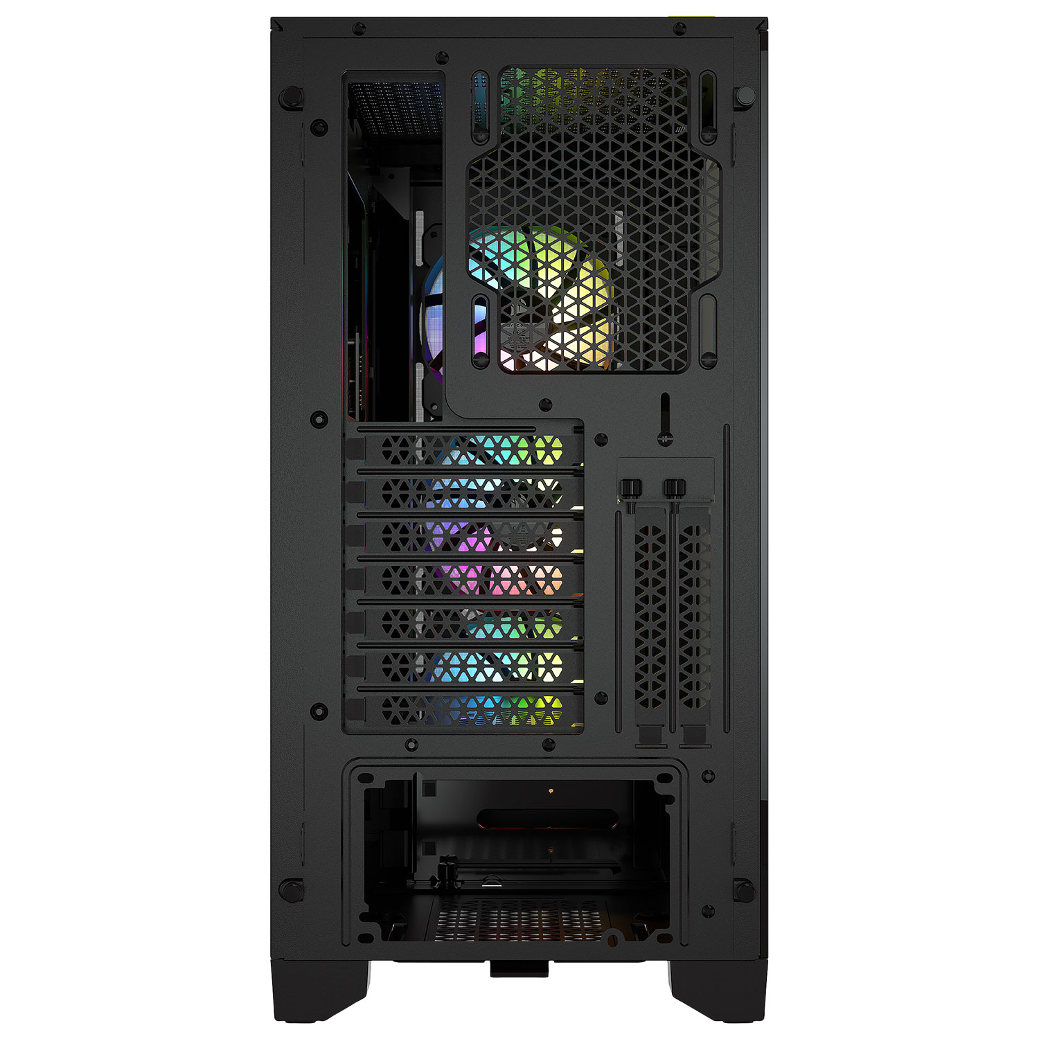 Tour d'ordinateur mi-haute ATX iCUE 4000X RGB de Corsair - Noir