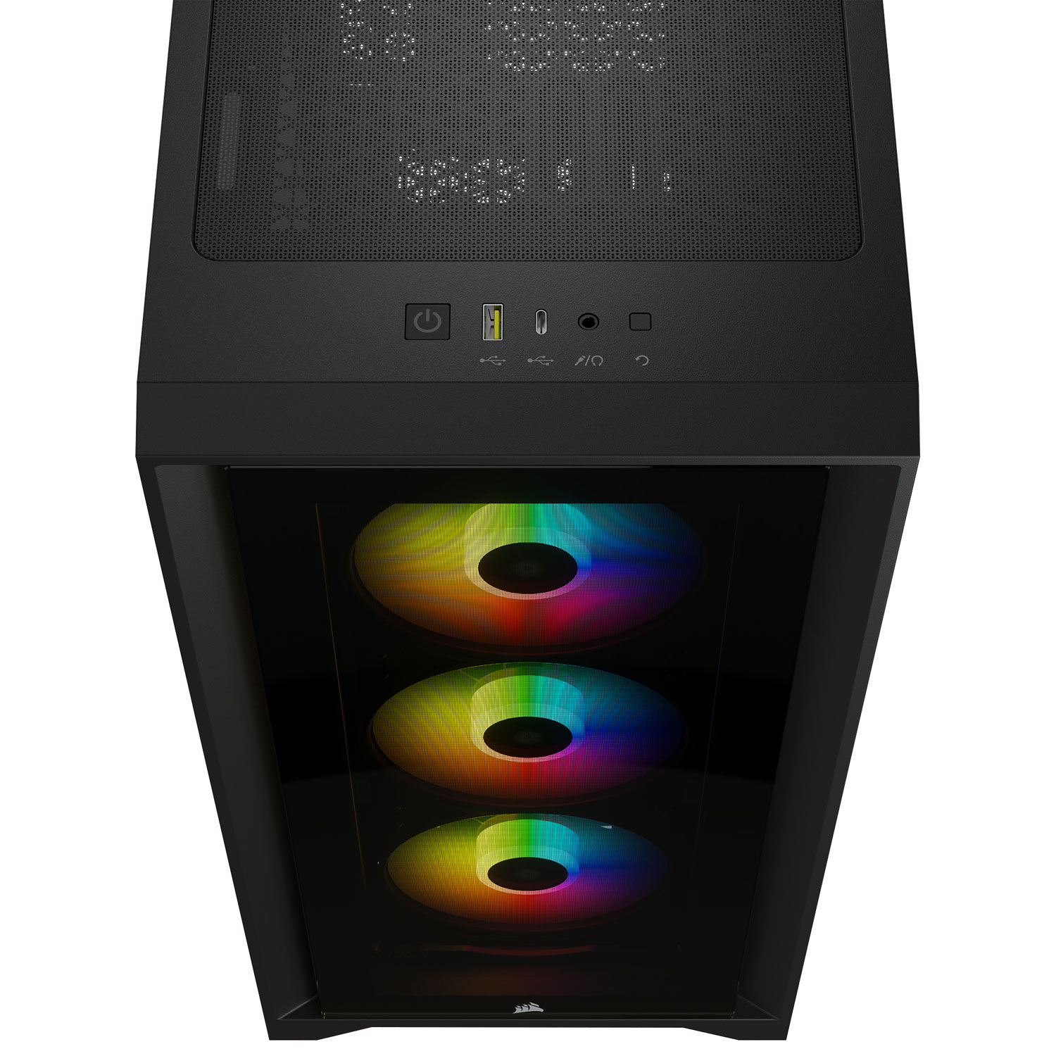 Tour d'ordinateur mi-haute ATX iCUE 4000X RGB de Corsair - Noir