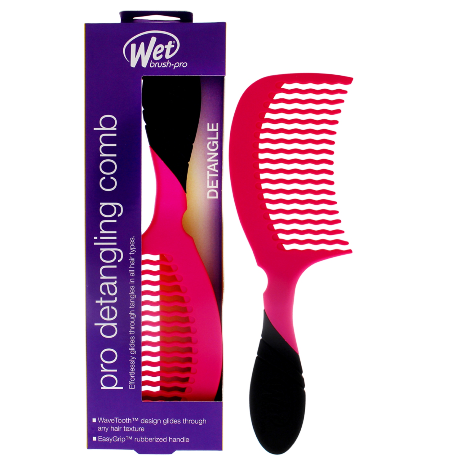 Pro Detangling Comb - Pink by Wet Brush for Unisex - 1 Pc Comb