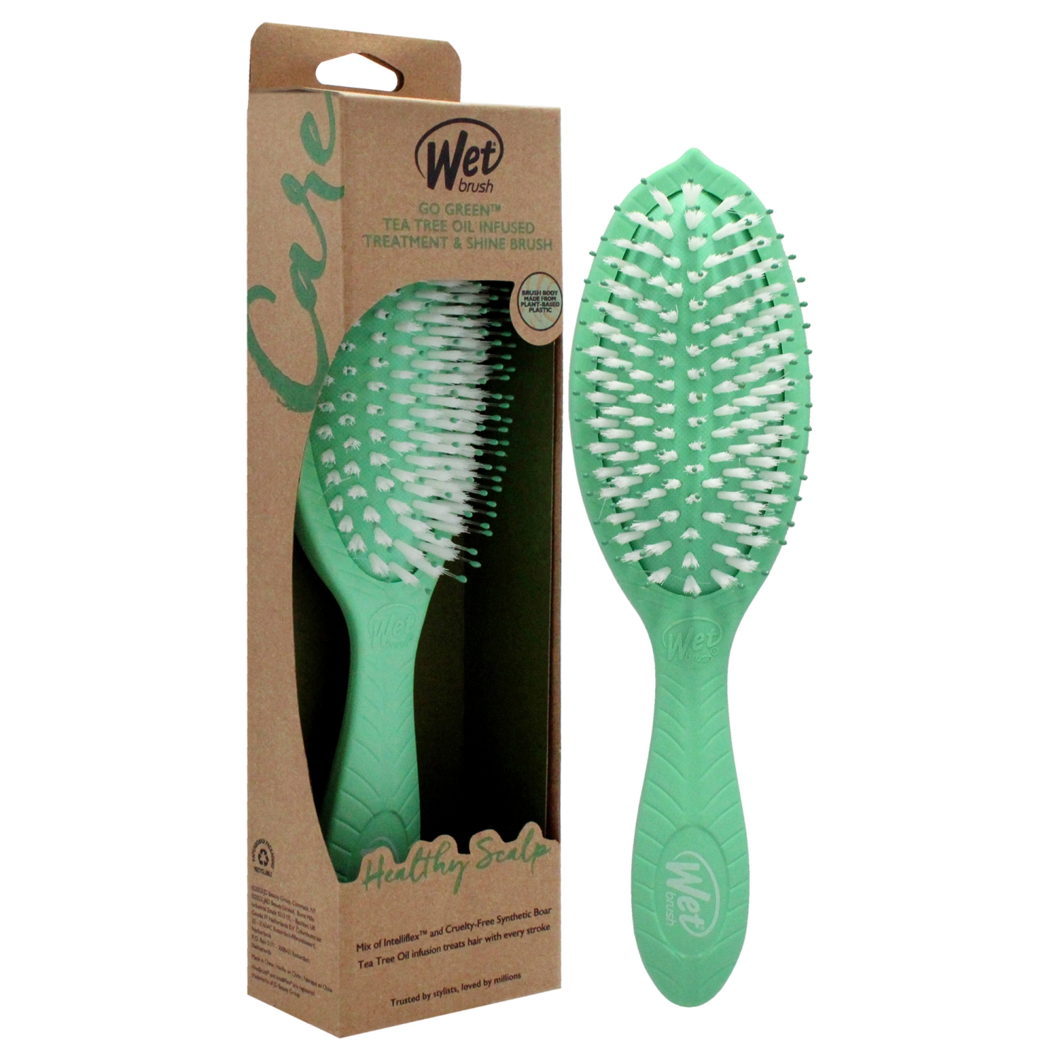 Go Green Oil Infused Shine Brush - Tea Tree by Wet Brush for Unisex - 1 Pc Hair Brush