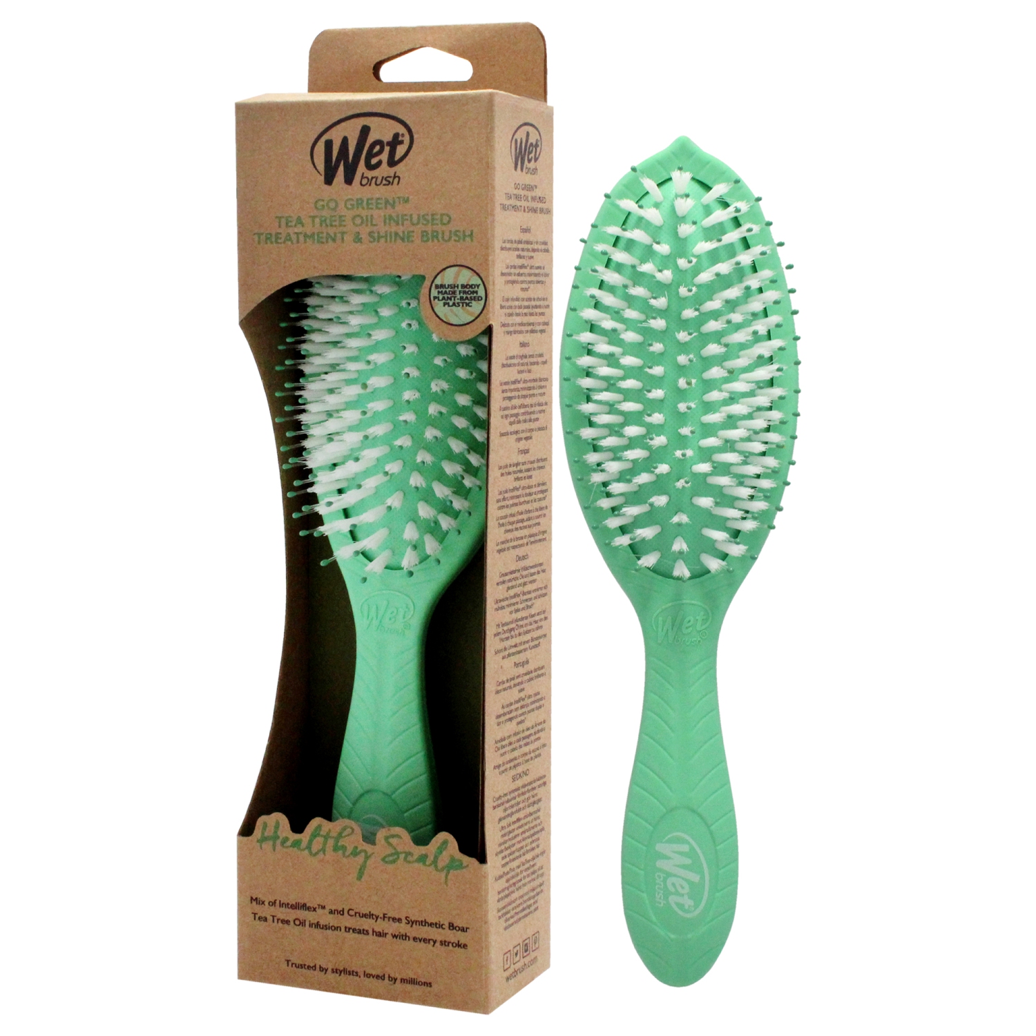 Go Green Oil Infused Shine Brush - Tea Tree by Wet Brush for Unisex - 1 Pc Hair Brush
