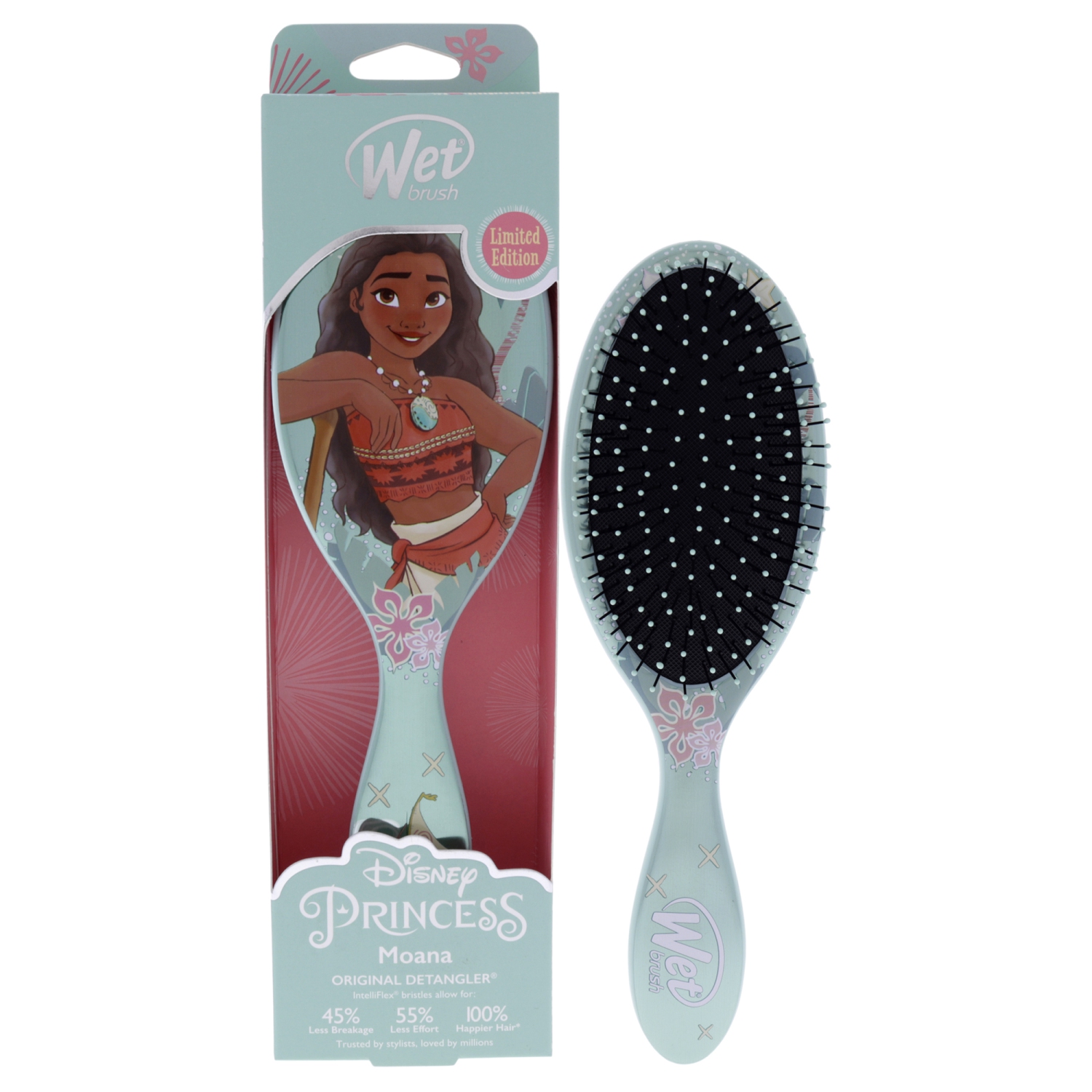Original Detangler Princess Wholehearted Brush - Moana Teal by Wet Brush for Unisex - 1 Pc Hair Brush