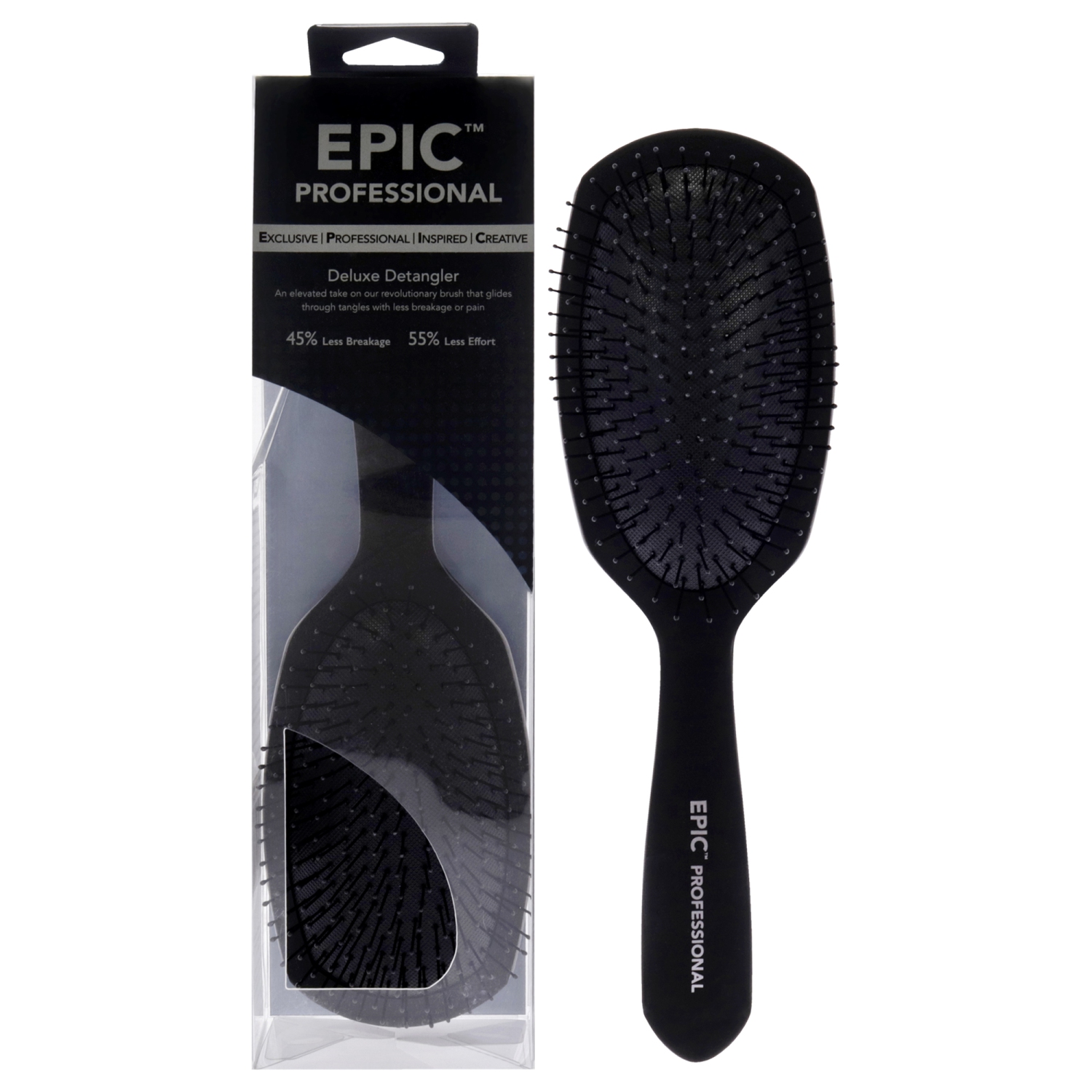Pro Epic Deluxe Detangler Brush - Black by Wet Brush for Unisex - 1 Pc Hair Brush