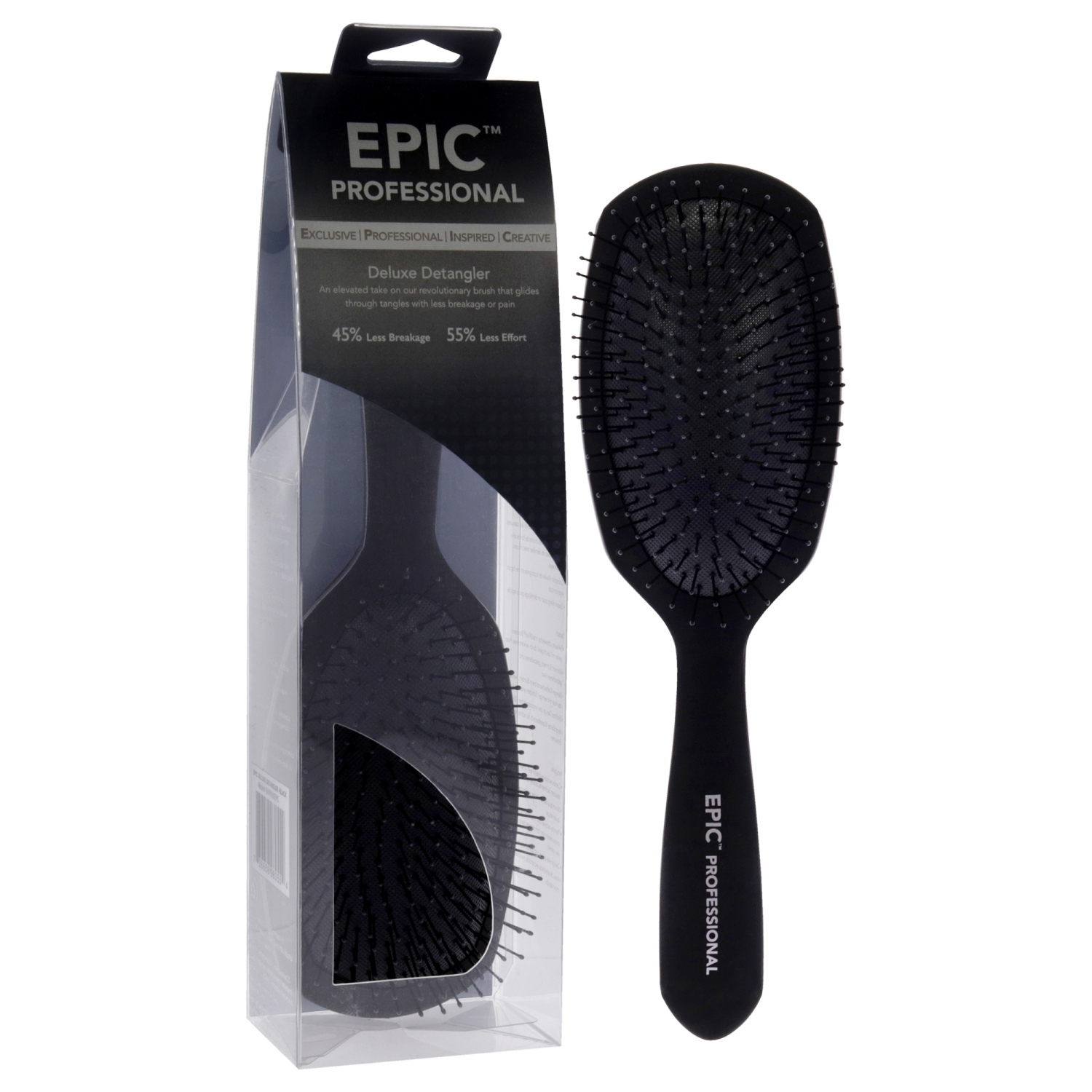 Pro Epic Deluxe Detangler Brush - Black by Wet Brush for Unisex - 1 Pc Hair Brush