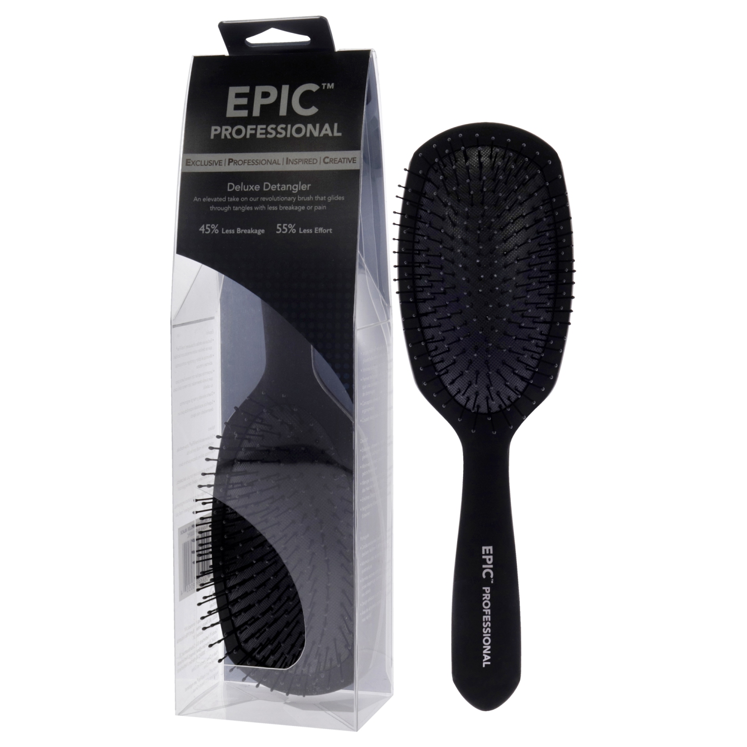 Pro Epic Deluxe Detangler Brush - Black by Wet Brush for Unisex - 1 Pc Hair Brush