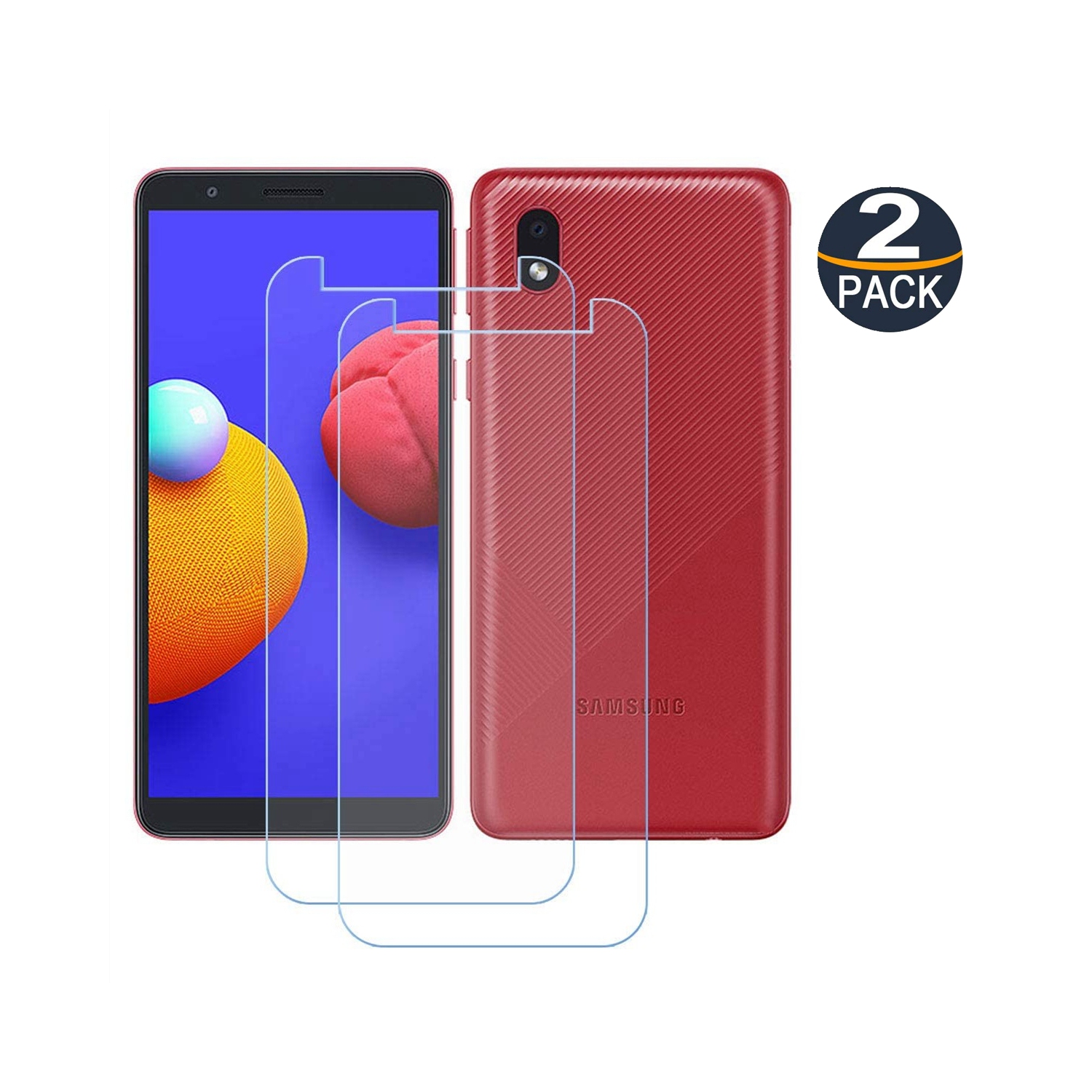 [Paquet de 2] Protecteur d'écran en verre trempé CSmart Premium pour Galaxy A01 Core de 5,3 po de Samsung, sans bulles et sans étui