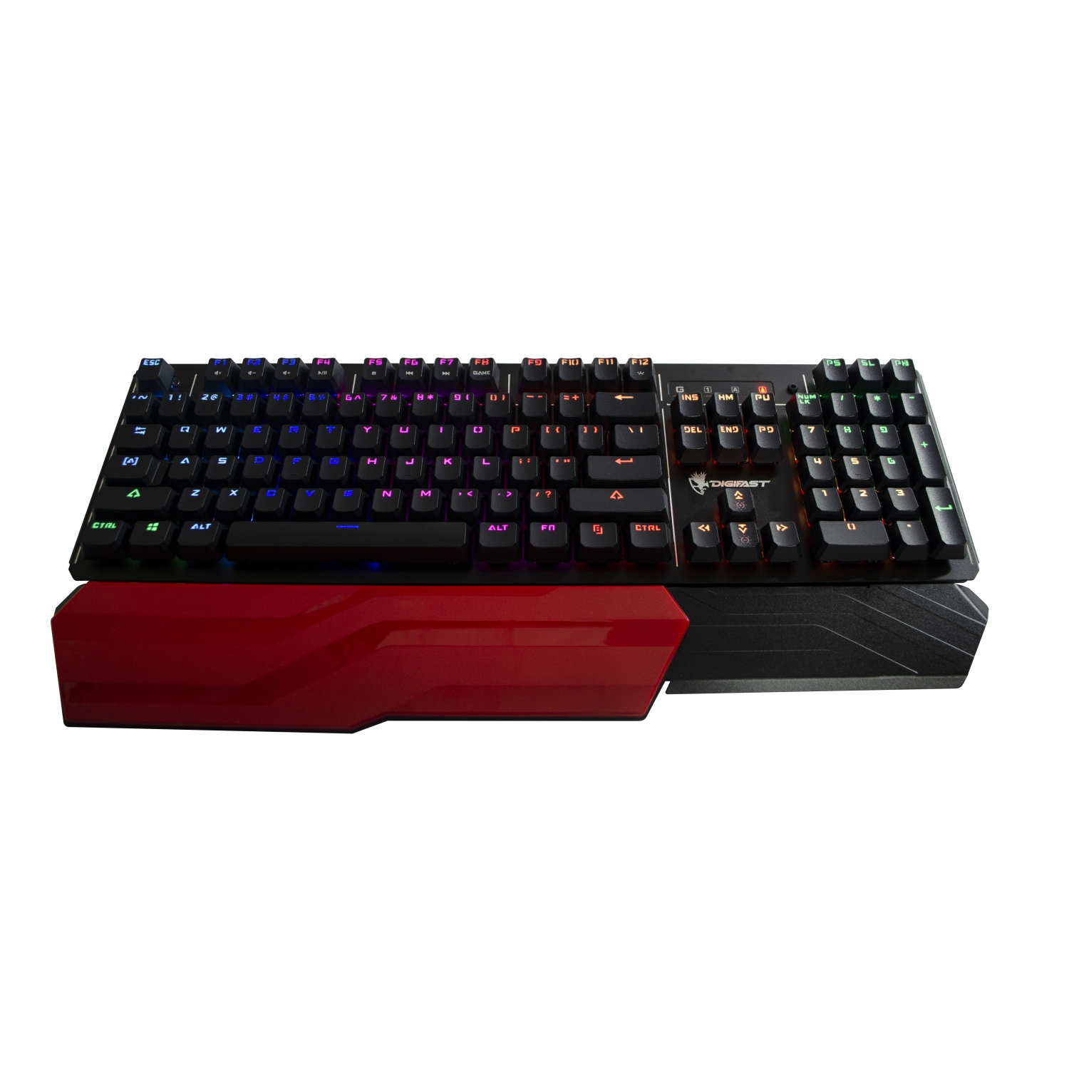 Digifast LK42 Mechanical RGB Gaming Keyboard, Optical Clicky Switches 100  million durability, Customizable Color, Water-Resistant Design, Ergonomic 