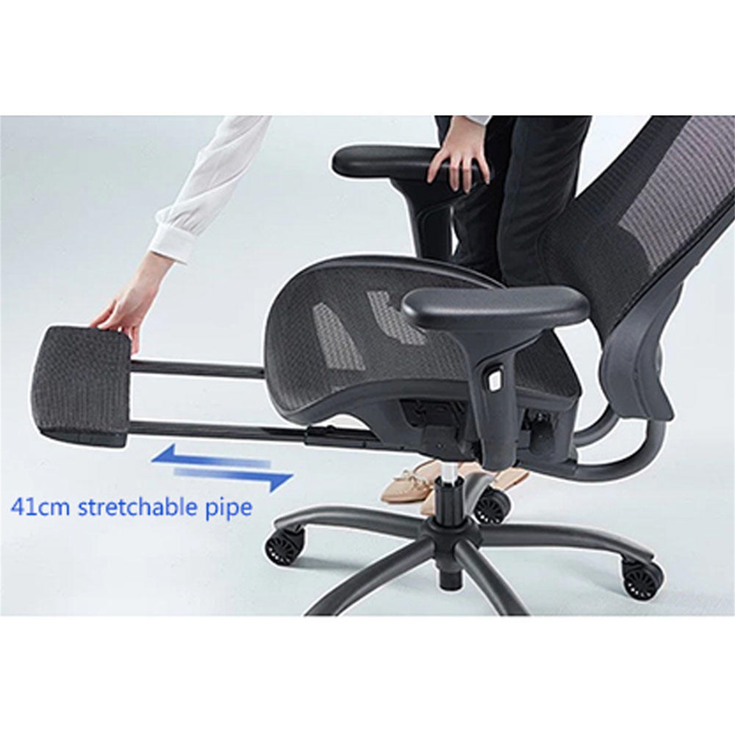 Luxury Ergonomic Office Chair with Headrest and Footrest, Manager and Executive Task Chair Computer Desk Chair Supports up to 275 lbs