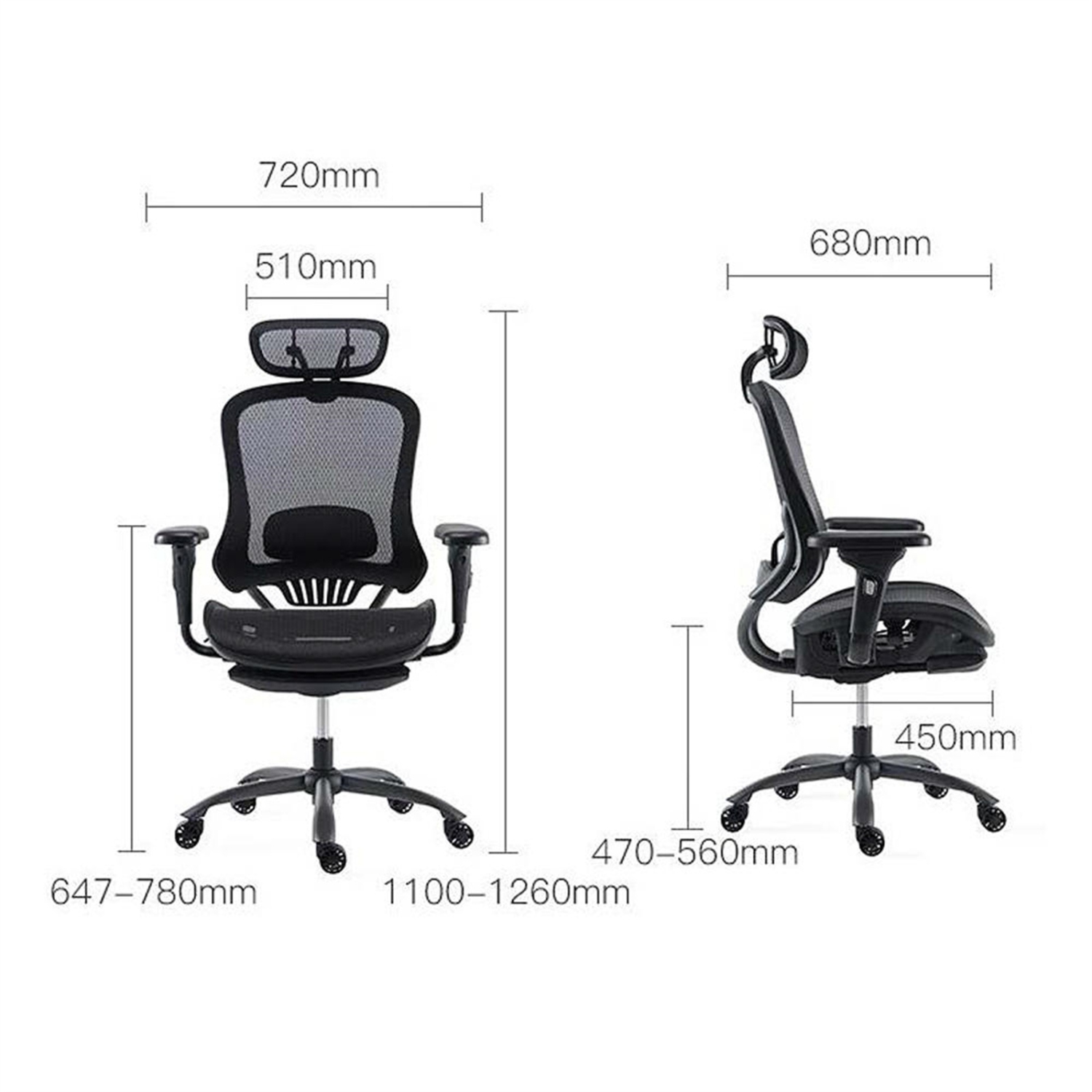 Luxury Ergonomic Office Chair with Headrest and Footrest, Manager and Executive Task Chair Computer Desk Chair Supports up to 275 lbs