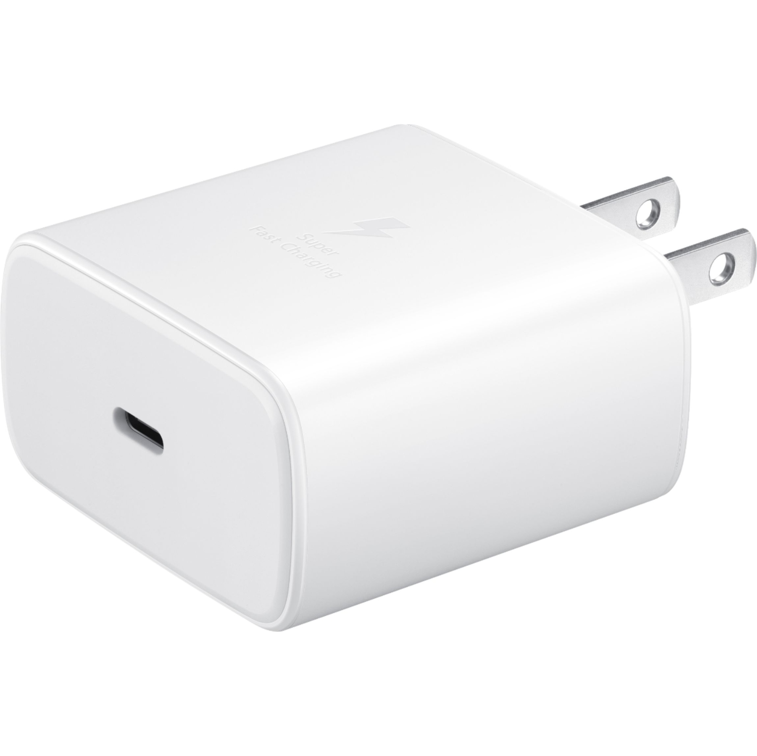 45W USB-C PD PPS Adaptateur de chargeur mural à charge ultra-rapide + 1 m de câble de type C pour Samsung Galaxy S10 S20 Note 10 20 Ultra, blanc