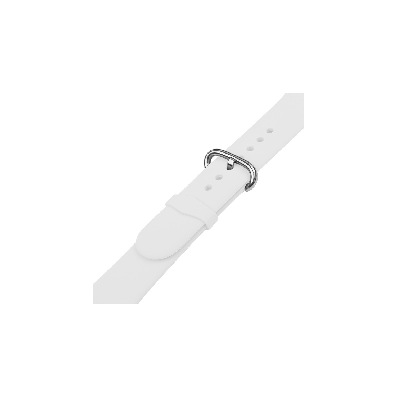 StrapsCo Premium Silicone Rubber Watch Band Strap for Apple Watch - 42mm/44mm - White - Short-Medium