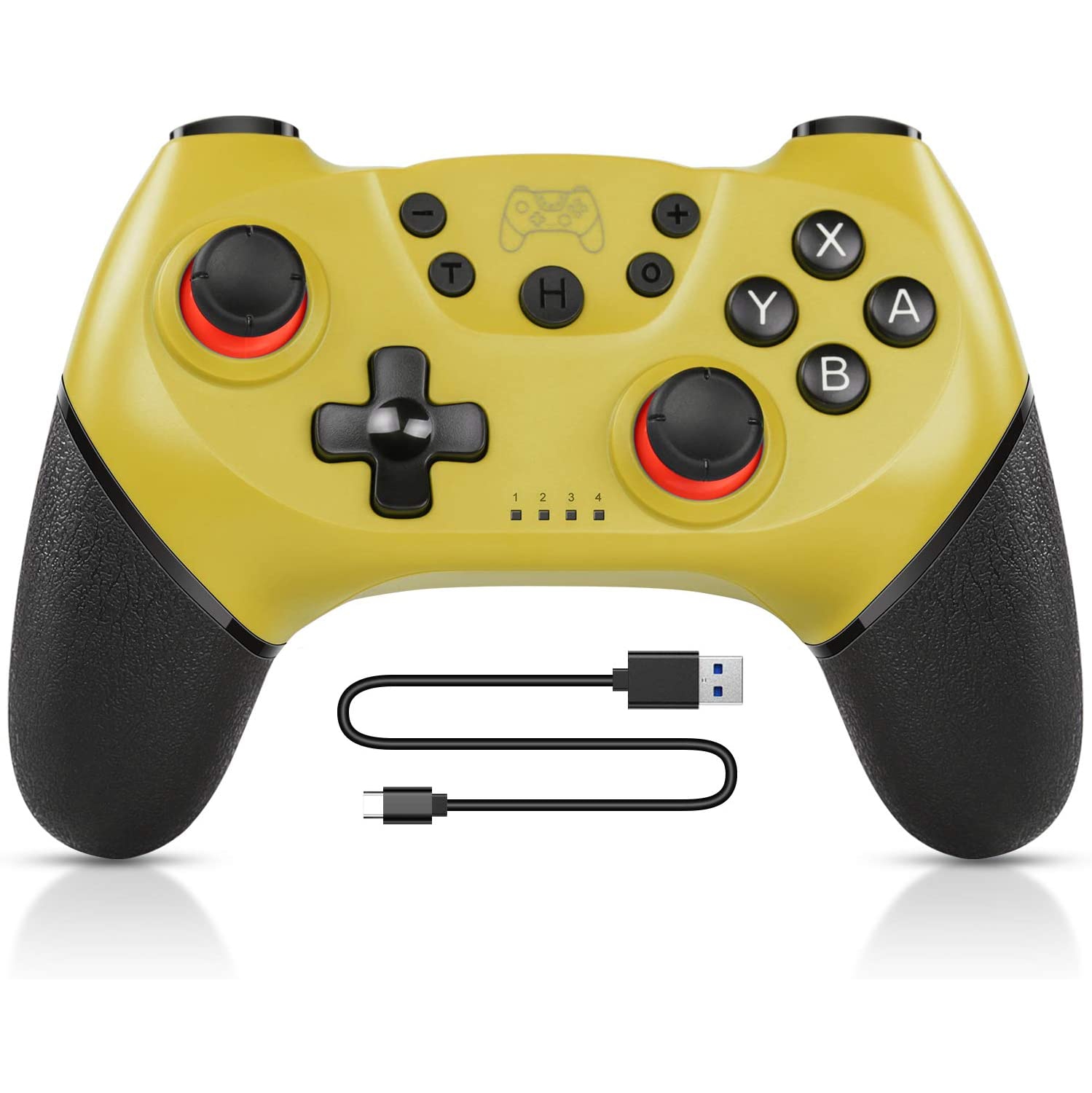 Wireless Pro Controllers for Nintendo Switch & Switch Lite Bluetooth Switch Controllers Gamepad Joystick Console,PC Controller Supports Gyro Axis Turbo and Dual Vibration(Yellow)