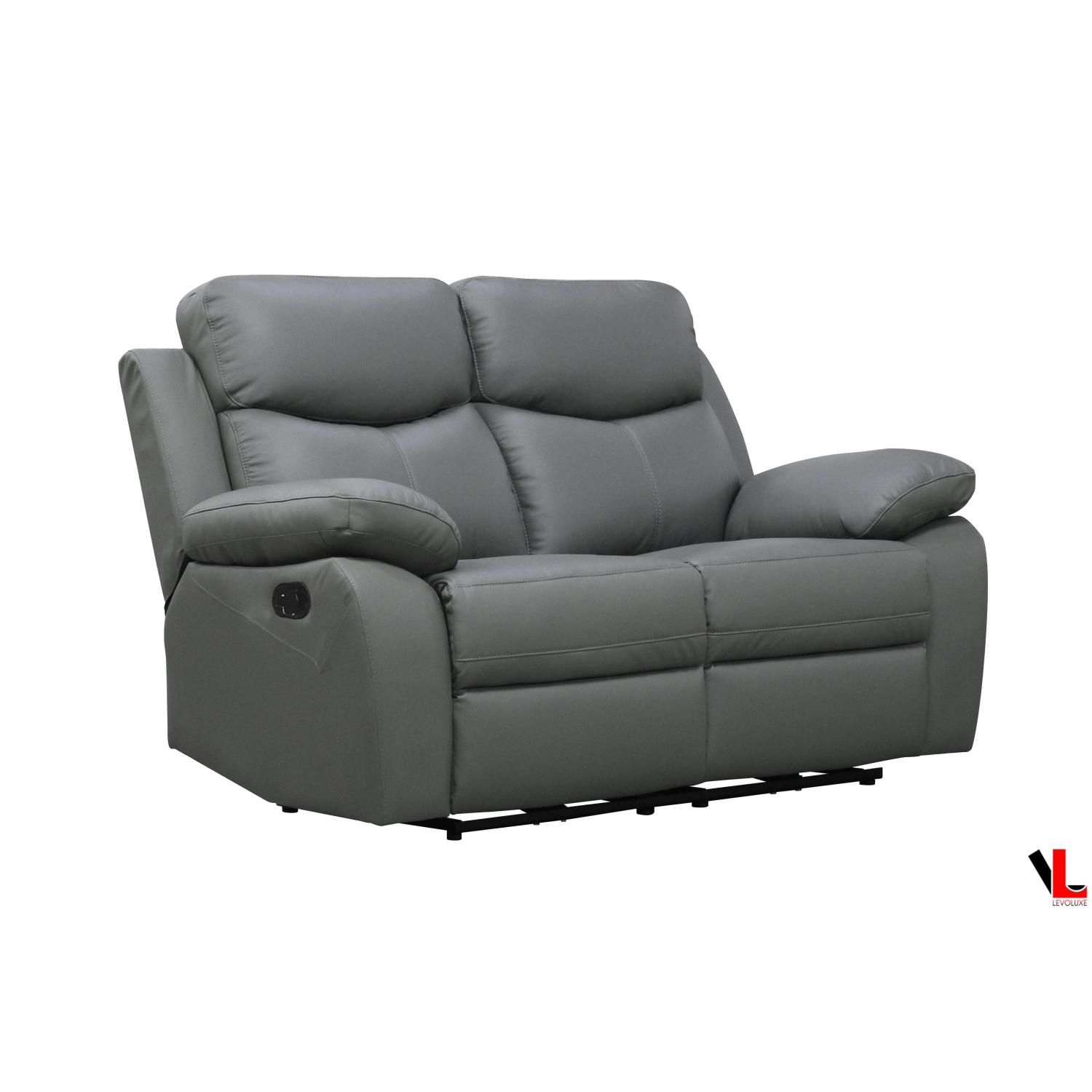 Levoluxe Aveon 62" Pillow Top Arm Reclining Loveseat in Leather Match