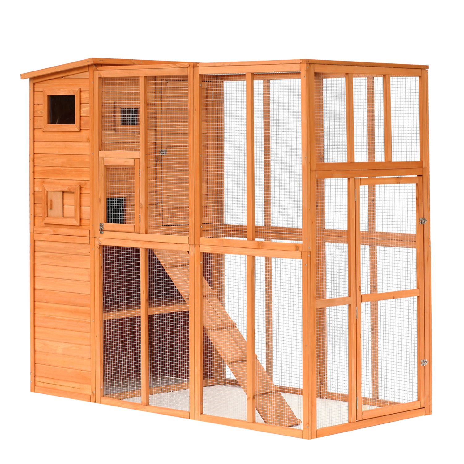 pawhut large wooden catio