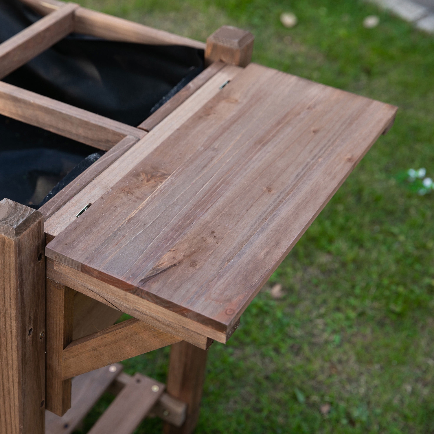 Outsunny Raised Garden Bed with 8 Grids and Storage Shelf, Elevated Planter Box with Legs, for Vegetables Flowers Herbs, Brown
