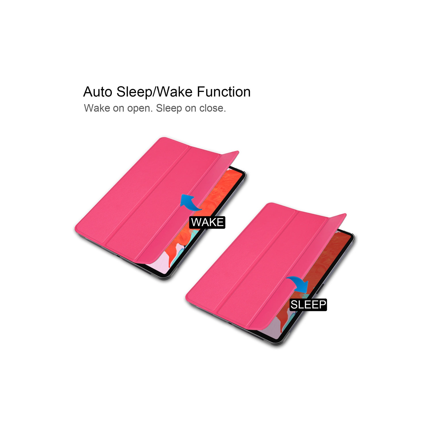 PANDACO Wine Leather Folio Case with Smart Cover for iPad Air 10.9-inch