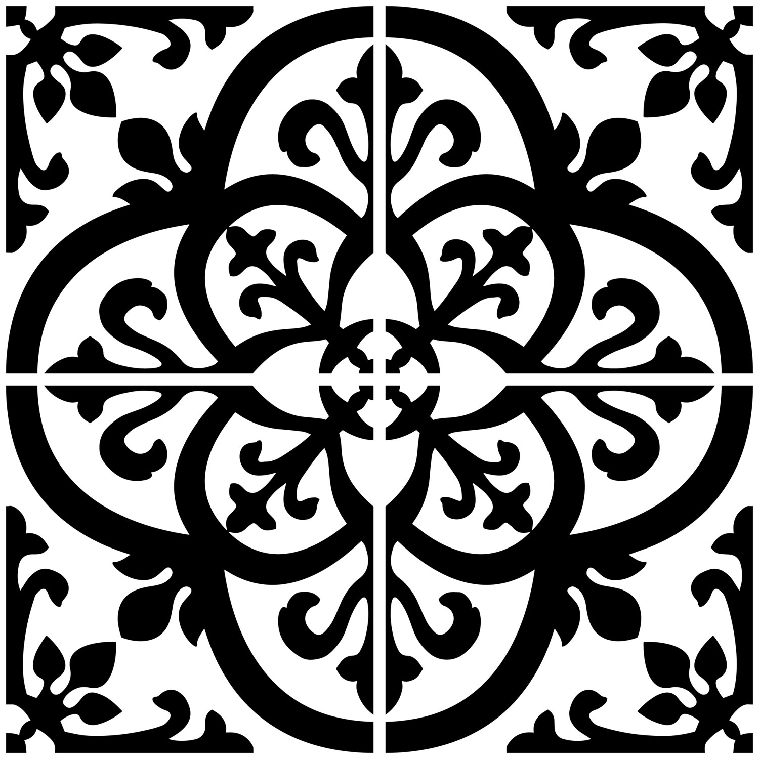 Tuiles de dosseret autocollantes Avignon d'InHome - Noir/Blanc