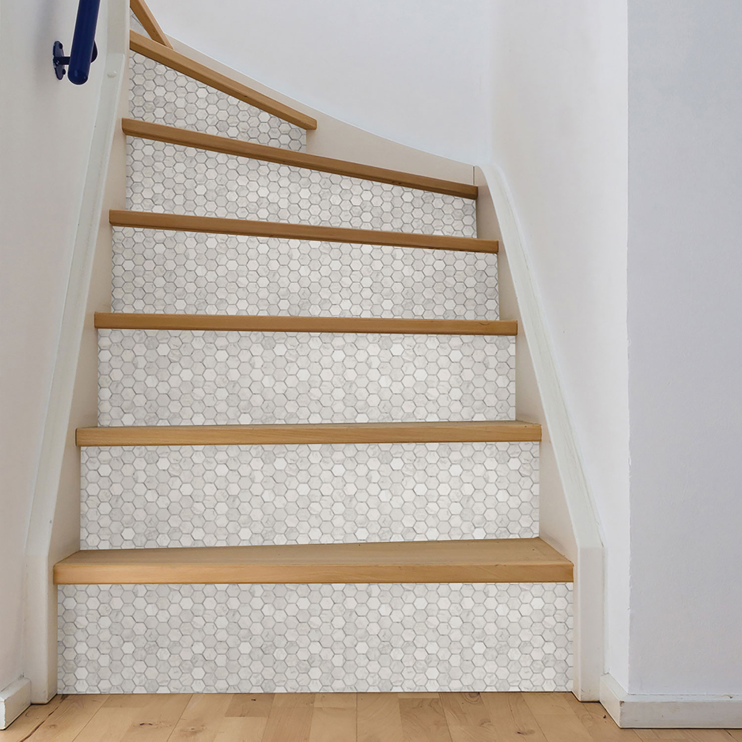 InHome Hexagon Marble Peel & Stick Backsplash Tiles - White