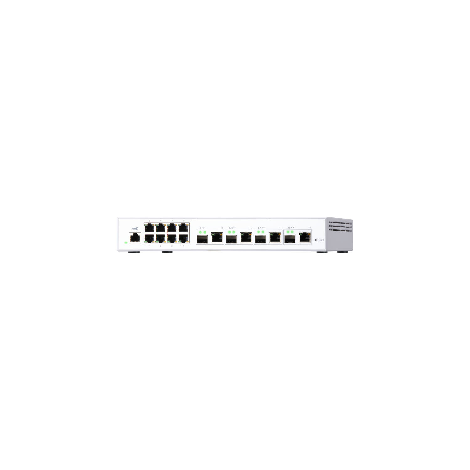 QNAP – Commutateur géré QSW-M408-4C-US 10 GbE, combiné SFP+/RJ45 10 GbE à 4 ports et Gigabit à 8 ports