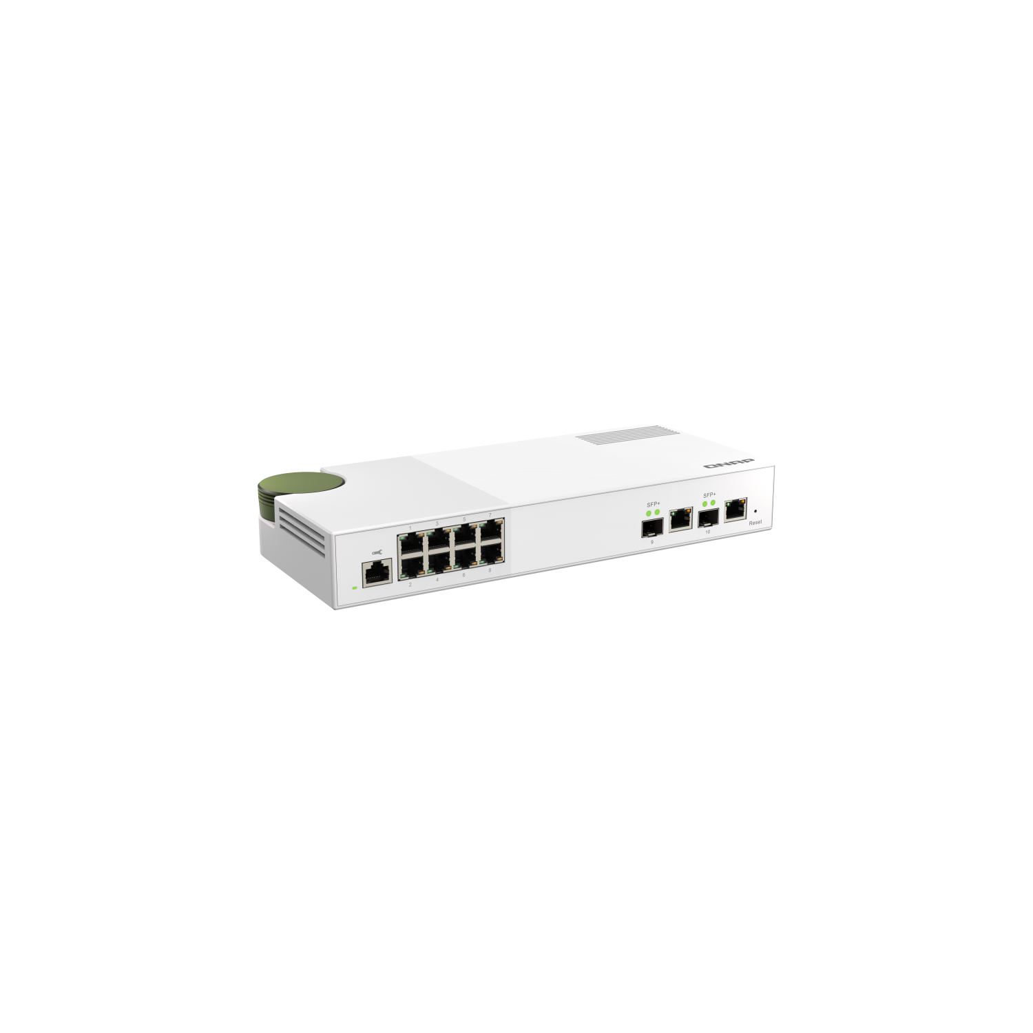 QNAP – Commutateur Web géré QSW-M2108-2C d'entrée de gamme 10 GbE et 2.5GbE de couche 2 pour déploiement de réseau SMB