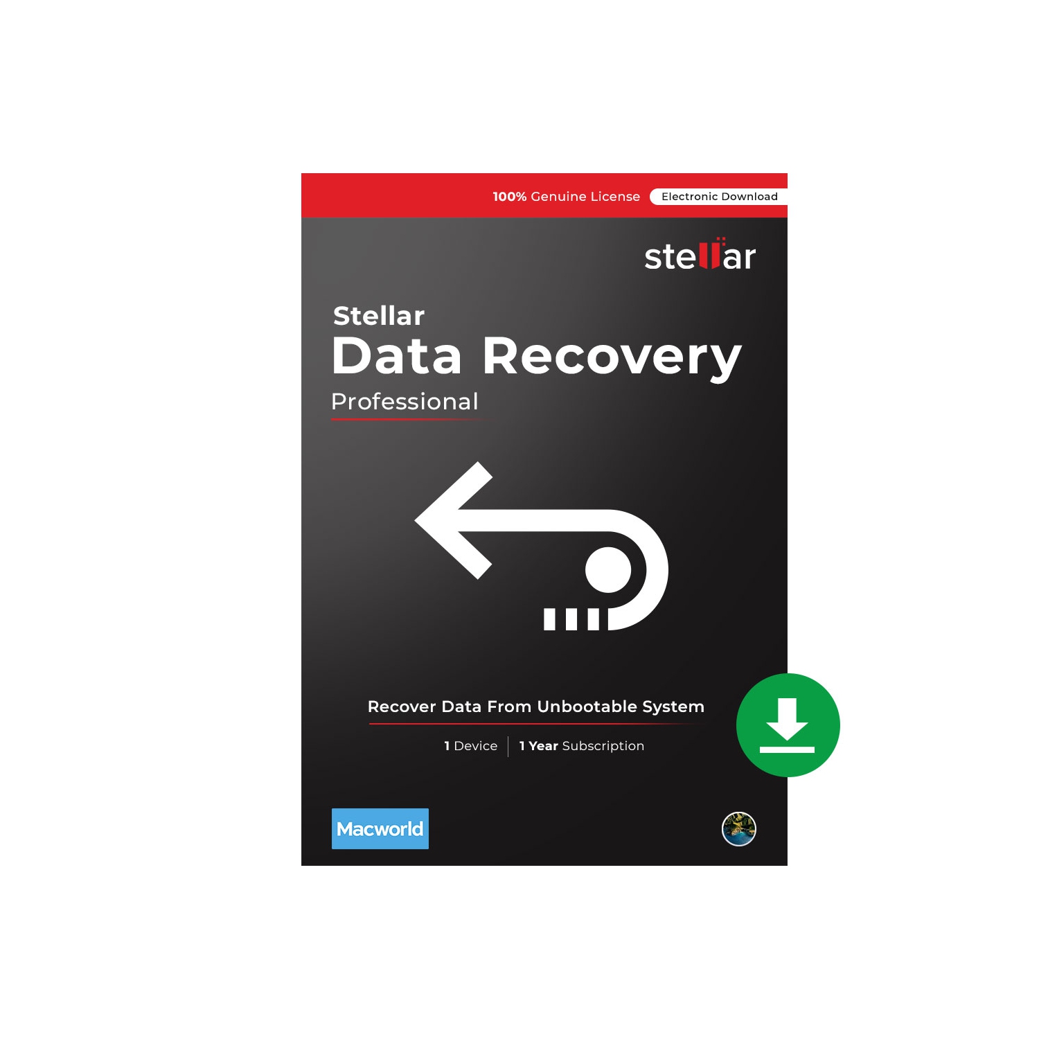 Stellar Data Recovery Software for Mac Professional Recovers Deleted Data, Photos, Videos, Emails 1 PC 1 Year - Digital Download