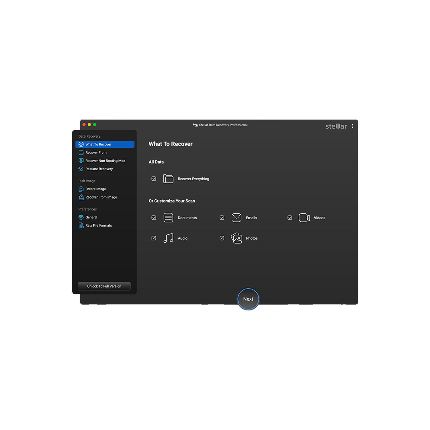 Stellar Data Recovery Software for Mac Professional Recovers Deleted Data, Photos, Videos, Emails 1 PC 1 Year - Digital Download