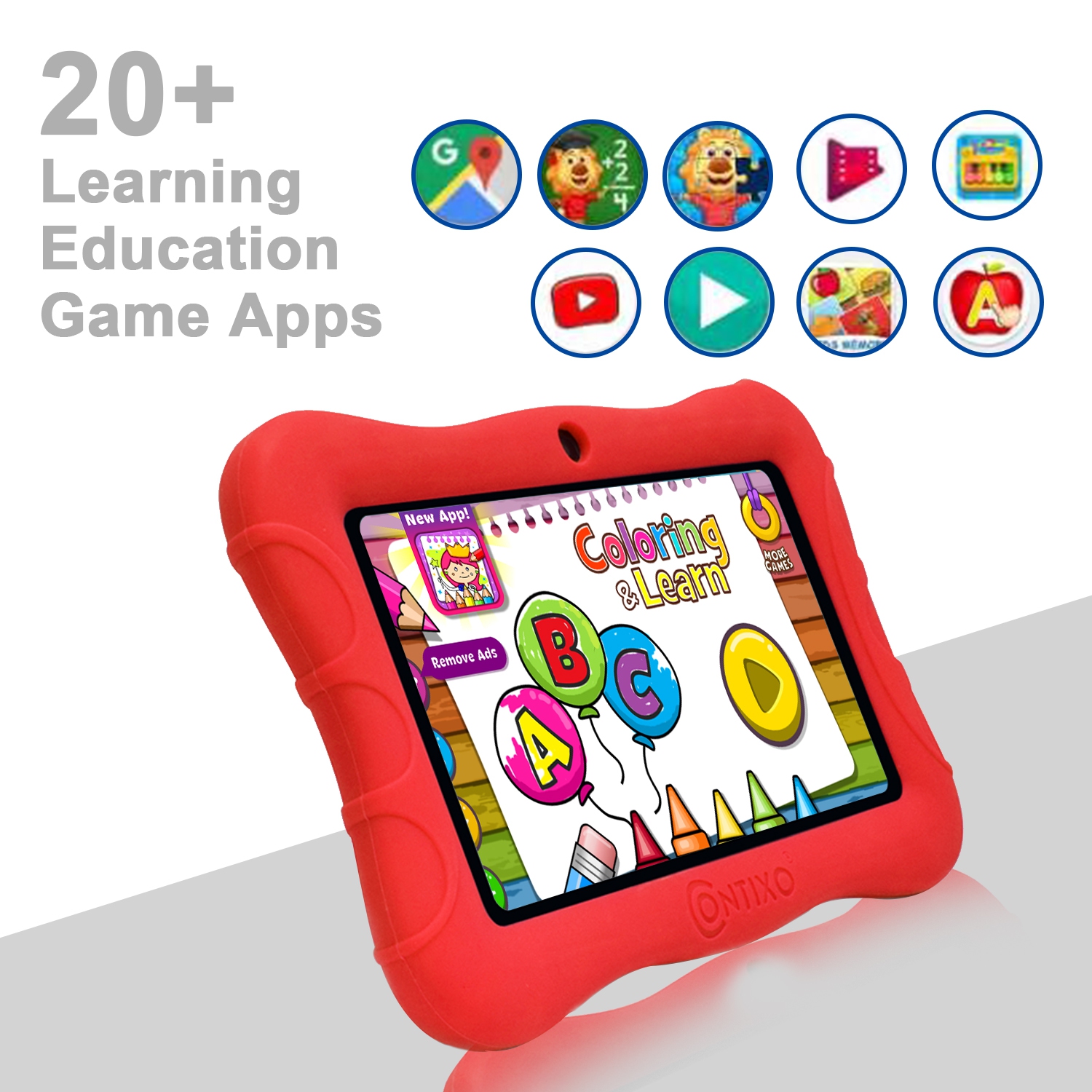 Contixo V9 Kids Tablet, 7" Inch HD, Wi-Fi , Educational Apps Pre-Installed, Parental Control - Android 11, 16GB, Learning Tablet for Kids Ages 3-7