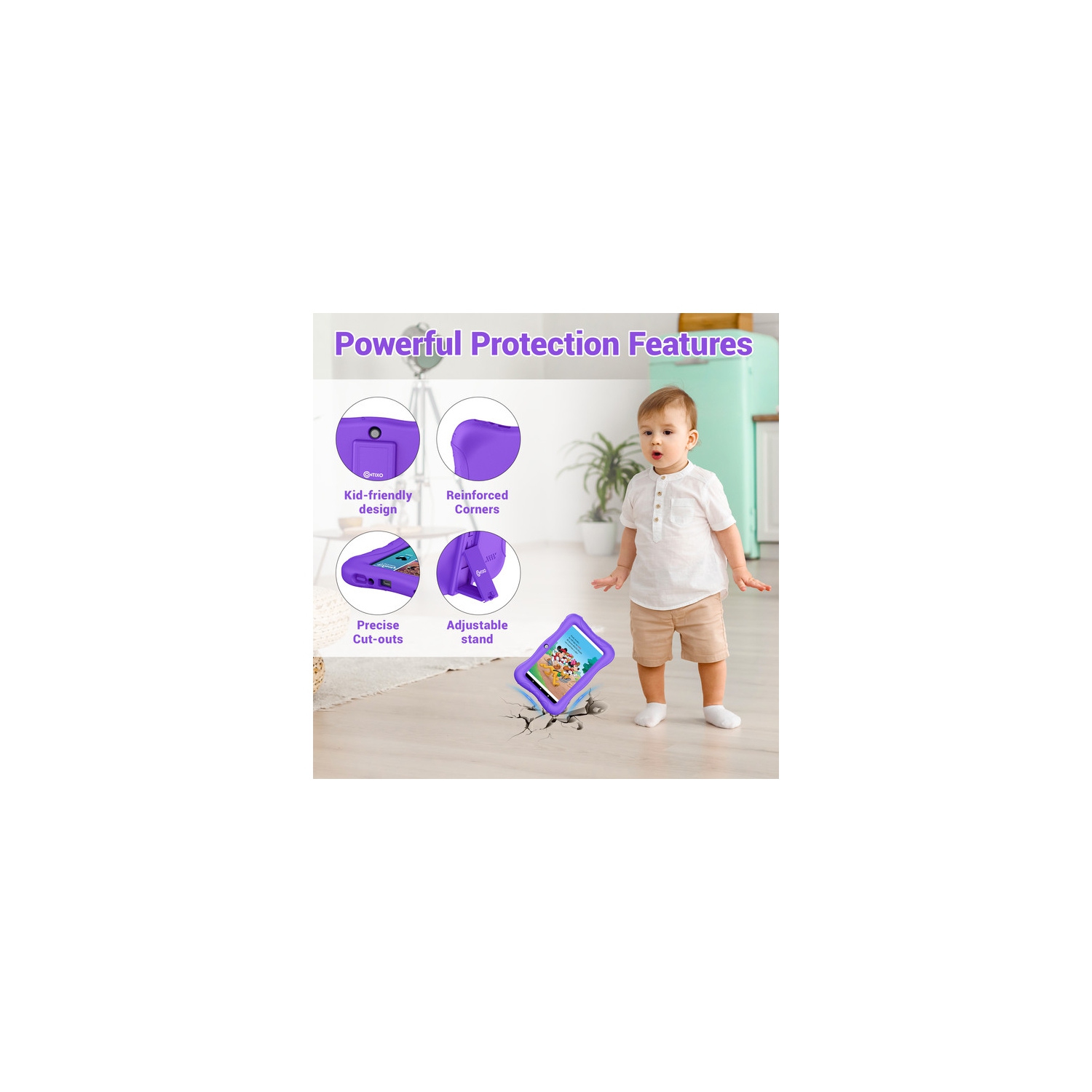 Contixo – Tablette pour enfants de 7&nbsp;po, 50 livres numériques Disney GRATUITS, 32&nbsp;Go, tablette Android éducative pour enfants de 3 à 7 ans,